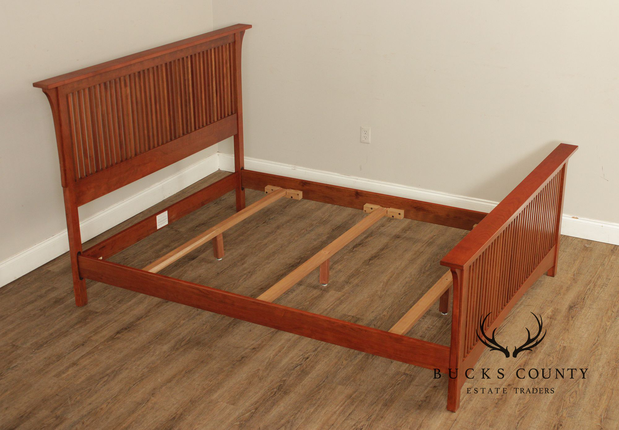 Stickley Mission Collection Cherry Queen Spindle Bed