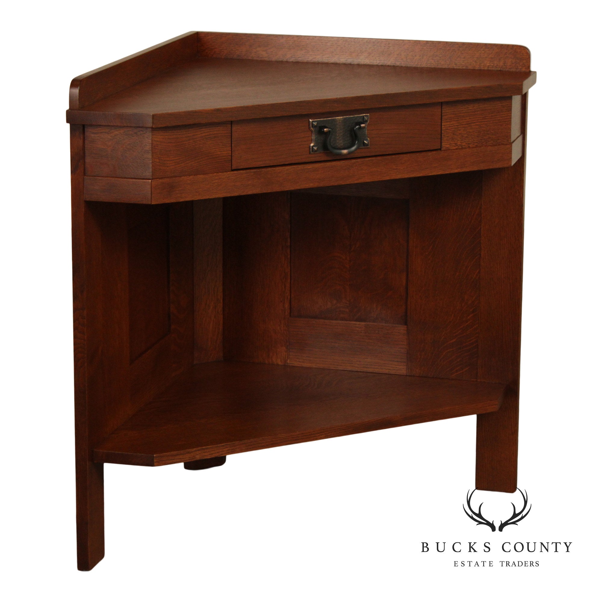 Stickley Mission Collection Oak Corner Console Table