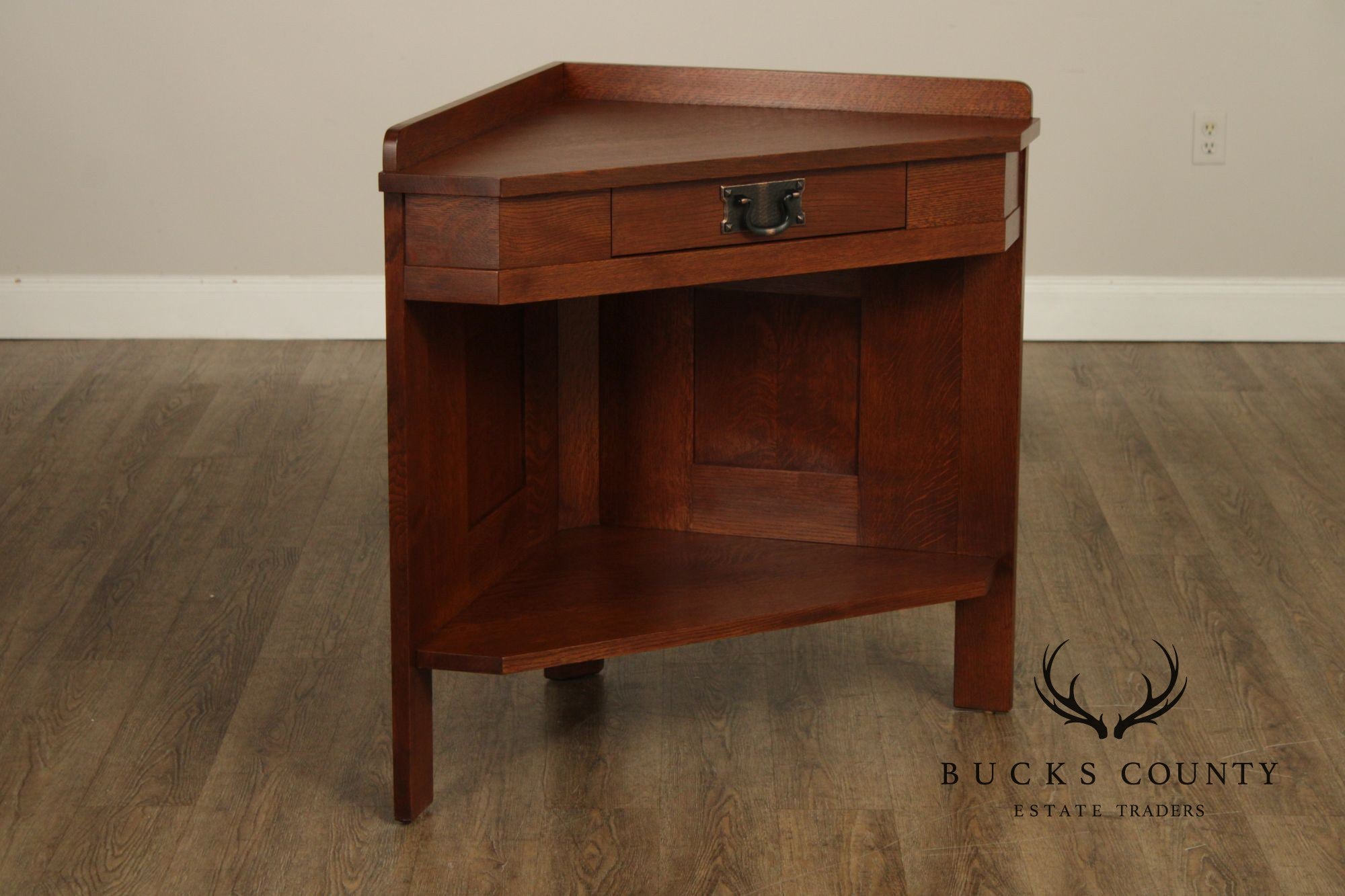 Stickley Mission Collection Oak Corner Console Table