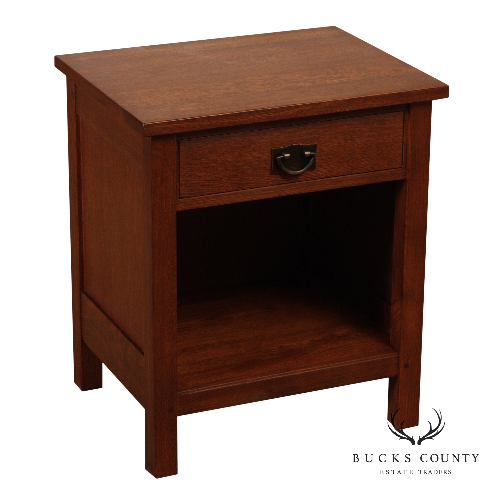 Stickley Antiquities Mission Oak Open Nightstand With Drawer