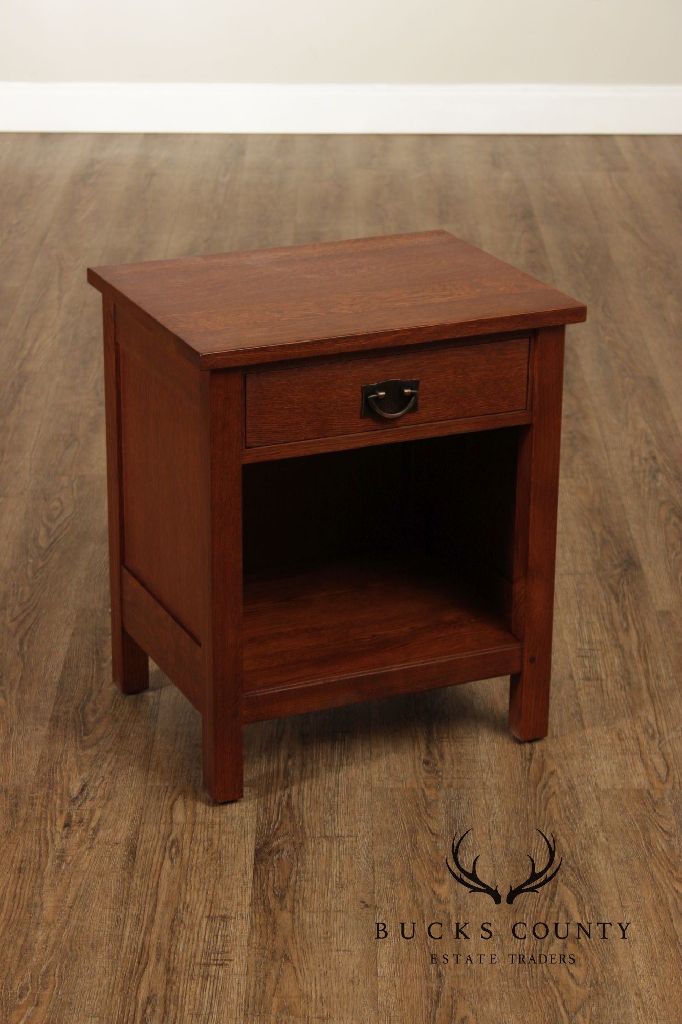 Stickley Antiquities Mission Oak Open Nightstand With Drawer