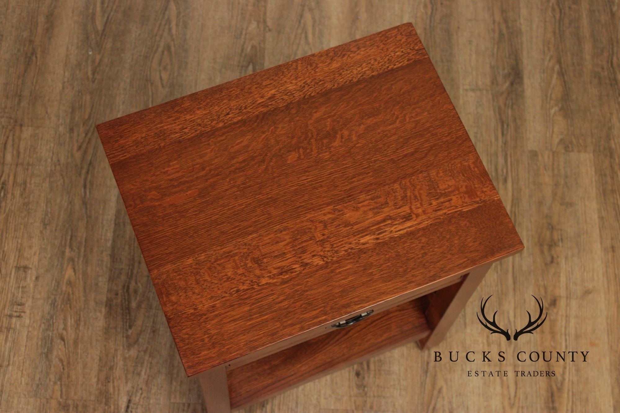 Stickley Antiquities Mission Oak Open Nightstand With Drawer