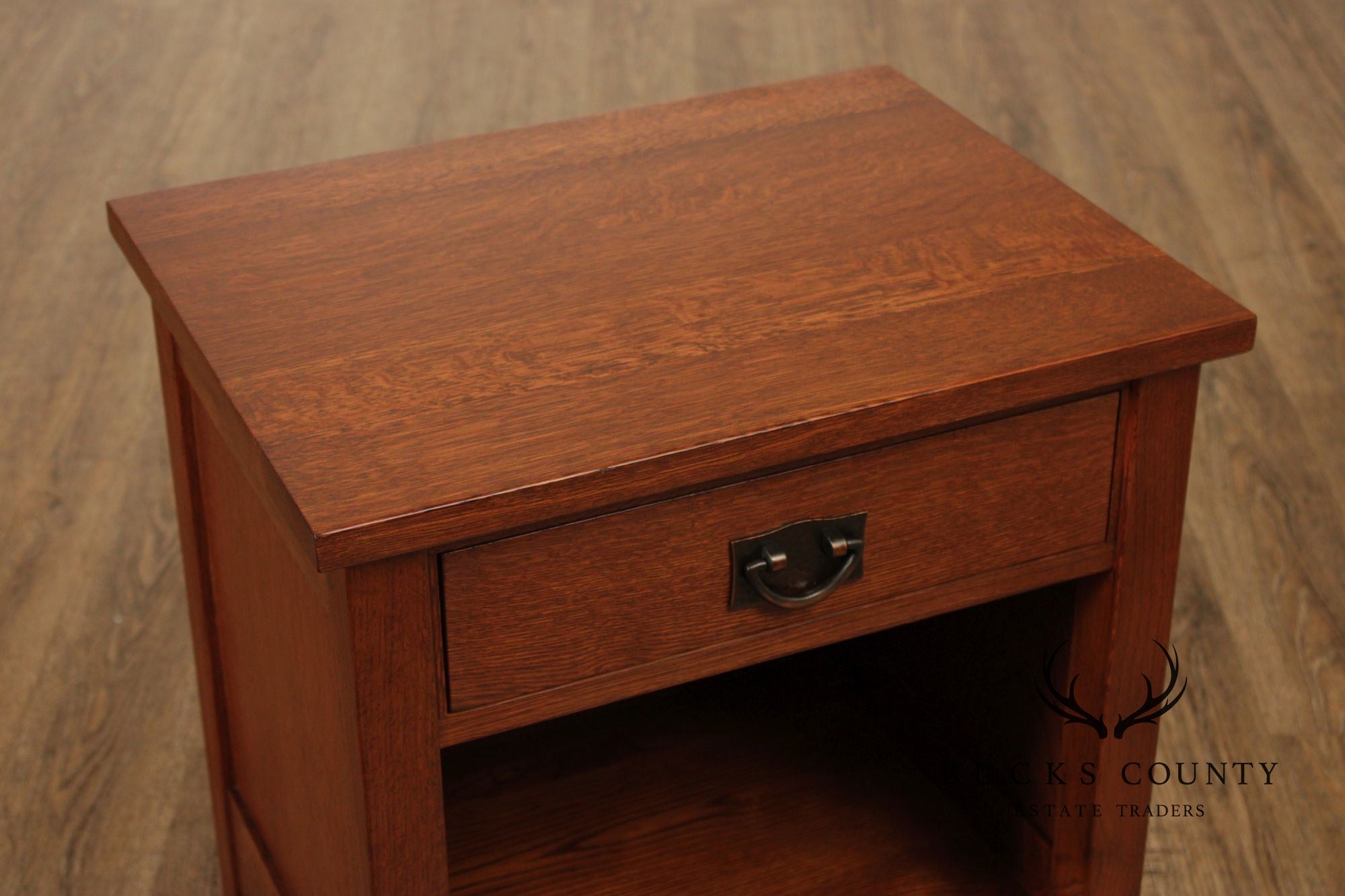Stickley Antiquities Mission Oak Open Nightstand With Drawer