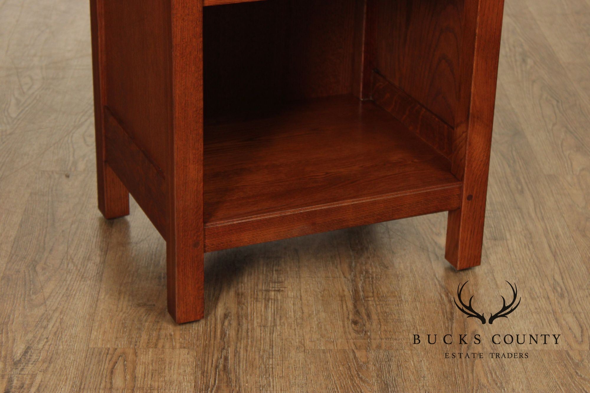 Stickley Antiquities Mission Oak Open Nightstand With Drawer