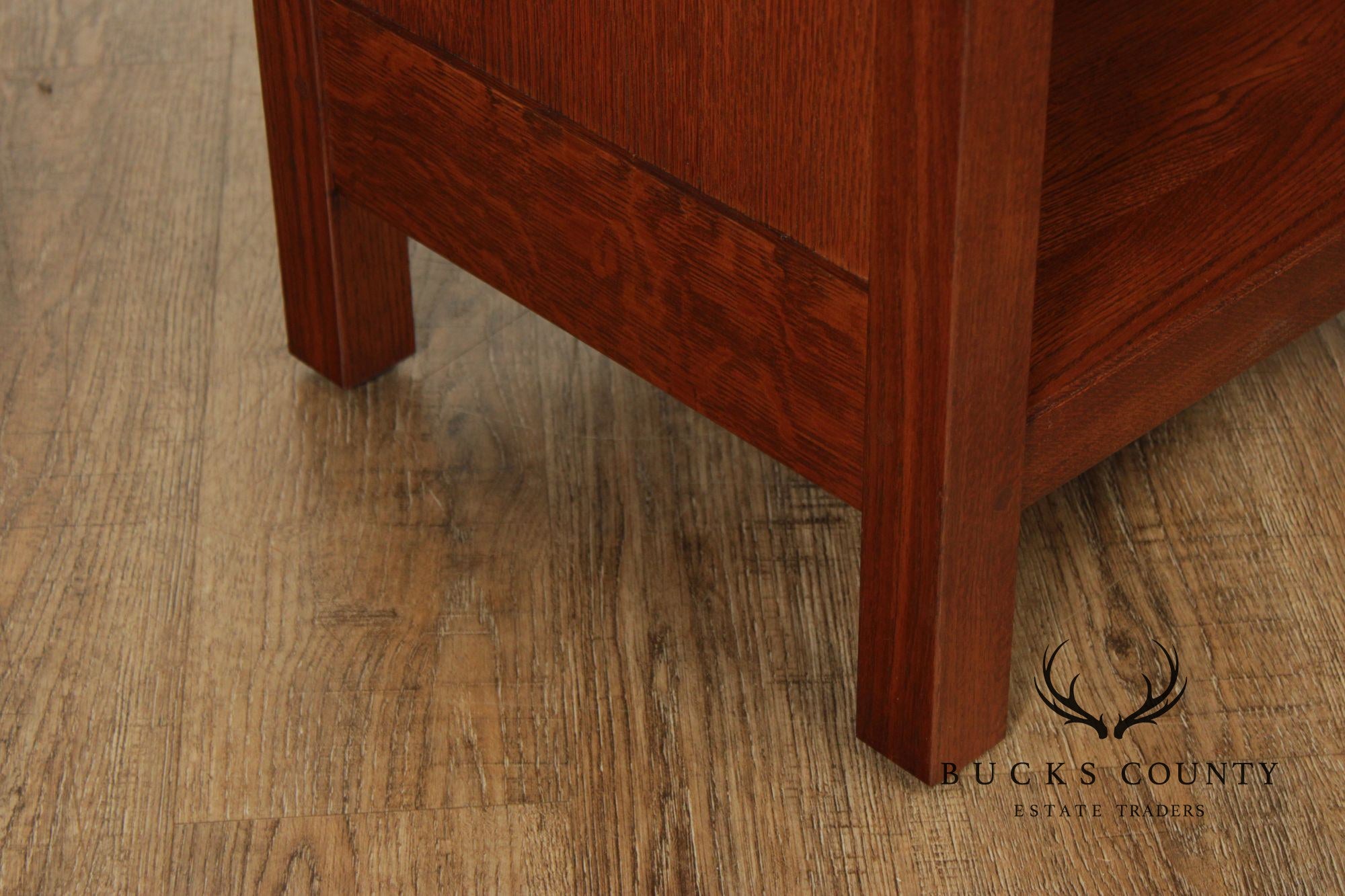 Stickley Antiquities Mission Oak Open Nightstand With Drawer