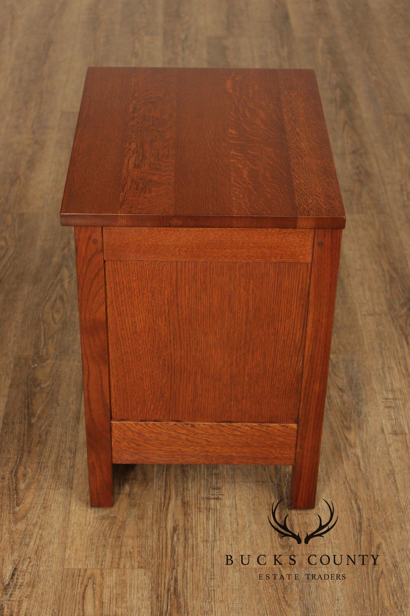 Stickley Antiquities Mission Oak Open Nightstand With Drawer