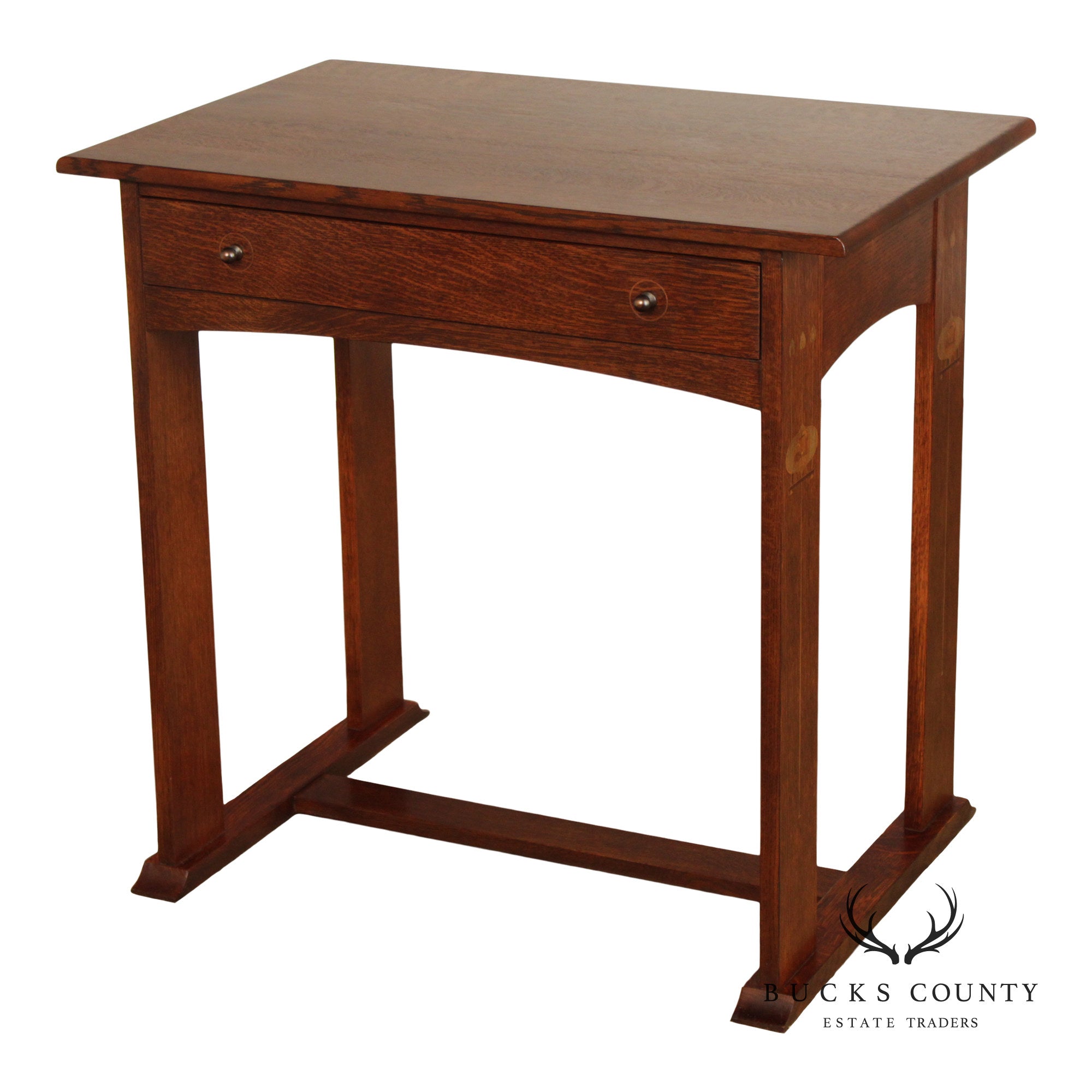 Stickley Mission Collection Harvey Ellis Oak Console Table With Inlay