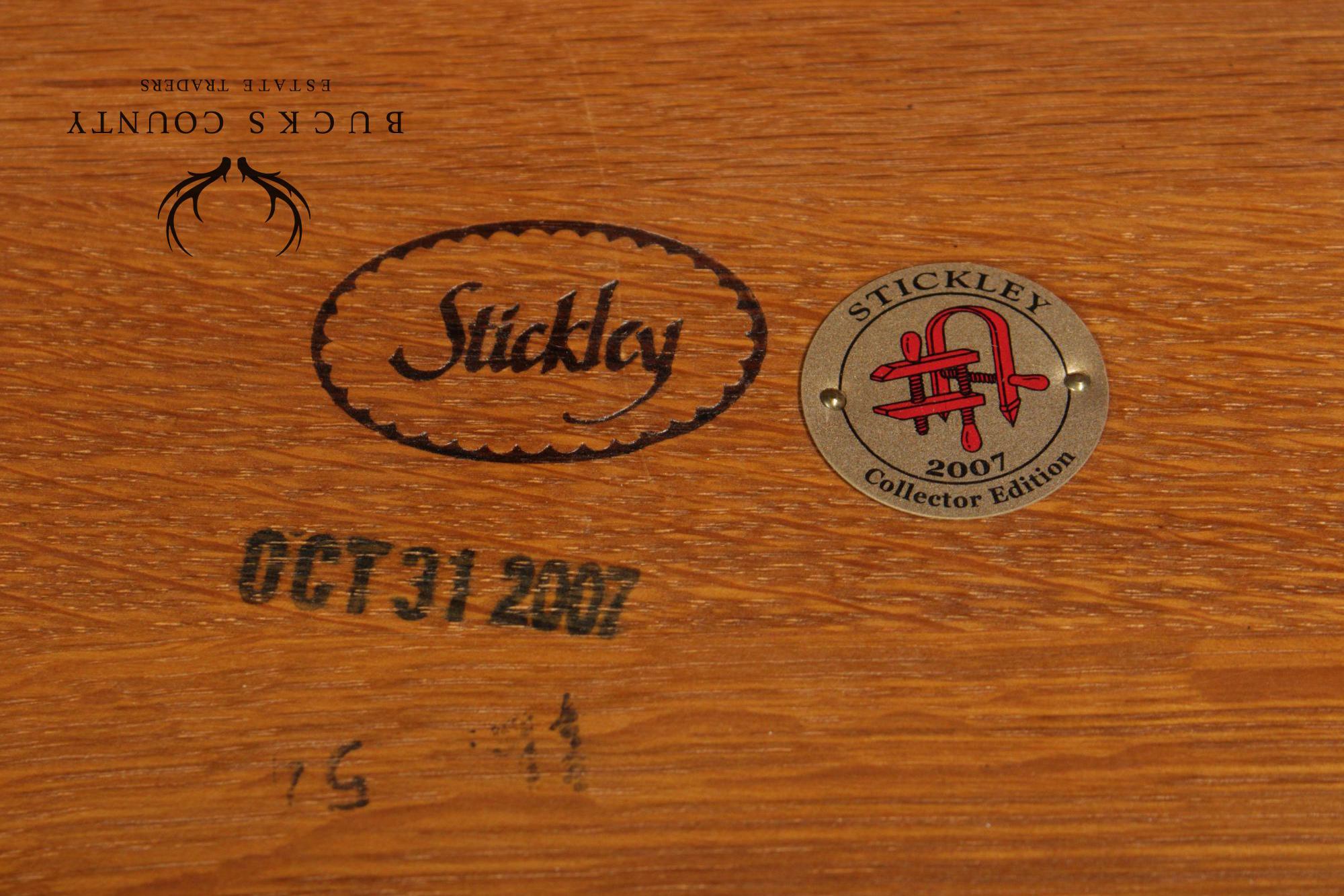Stickley Mission Collection Inlaid Oak Tiered Occasional Table
