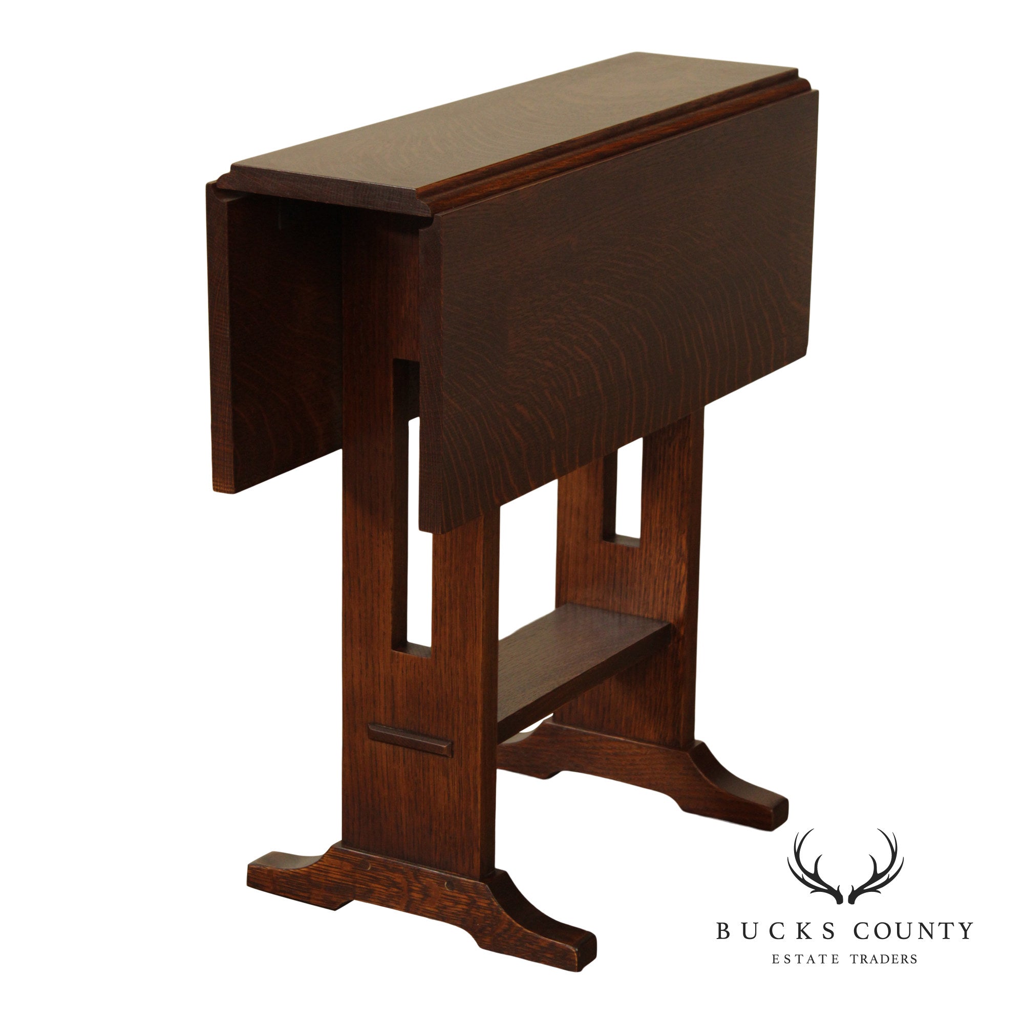 Stickley Mission Collection Oak Drop Leaf Side Table