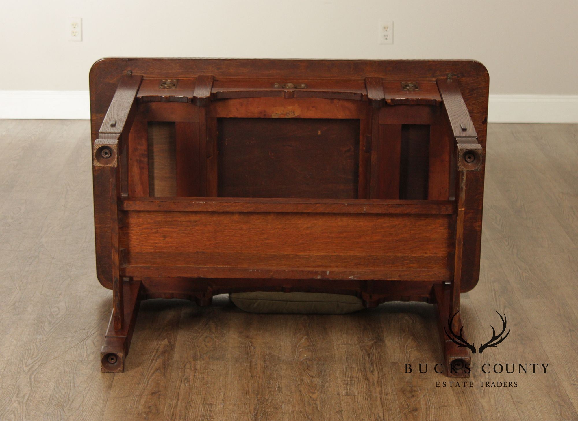 Imperial Grand Rapids Antique Mission Style Oak Library Table Desk