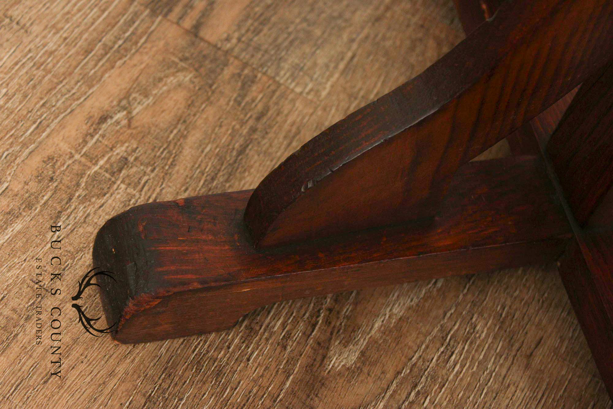 Antique Arts And Crafts Oak Coat Rack