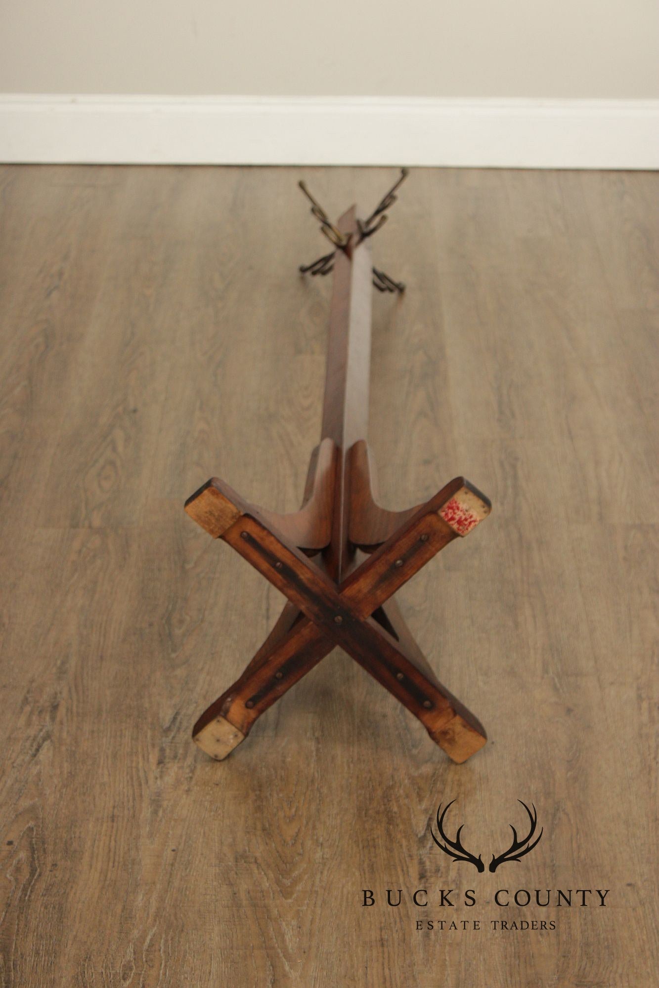 Antique Arts And Crafts Oak Coat Rack