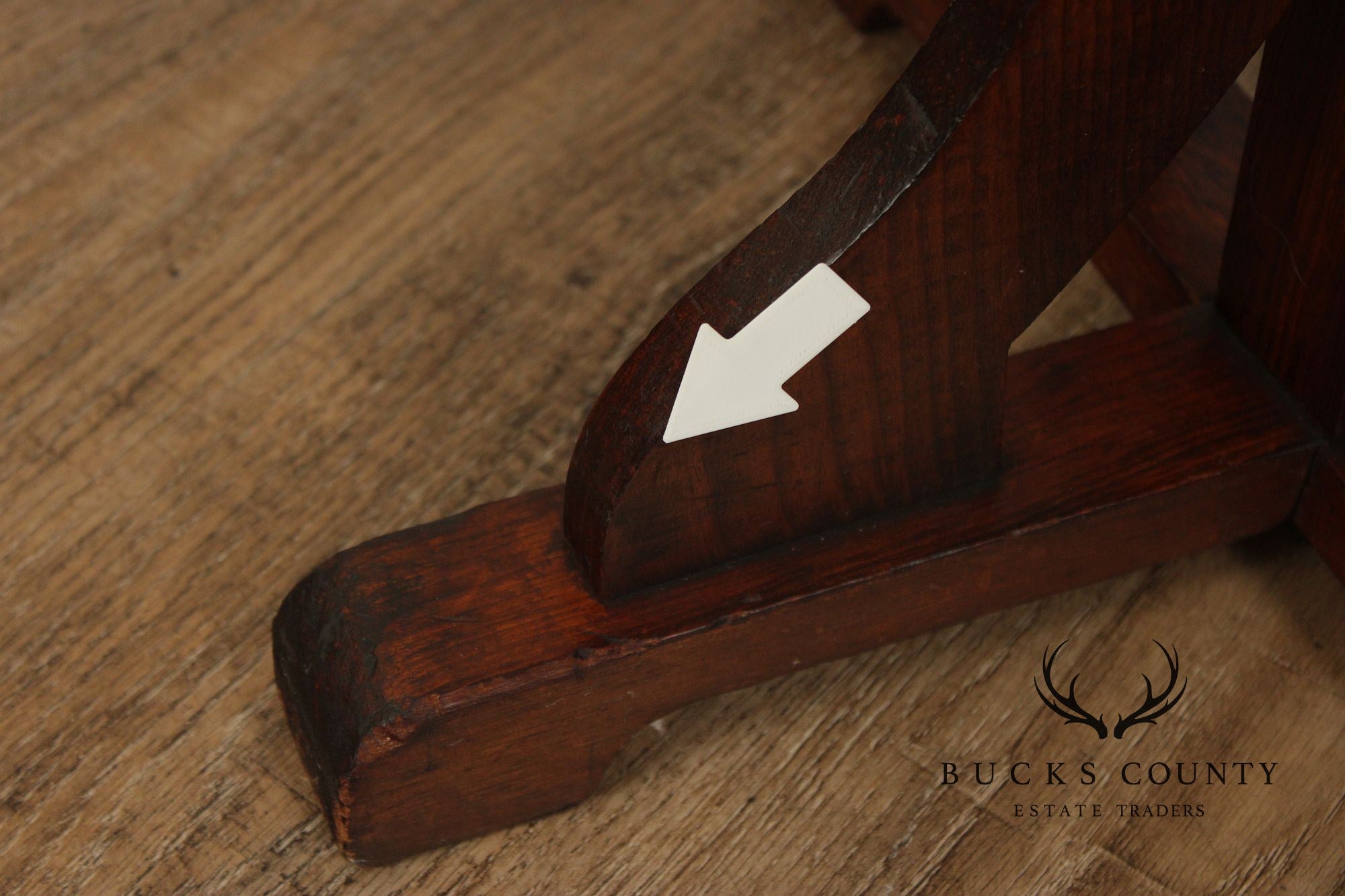 Antique Arts And Crafts Oak Coat Rack
