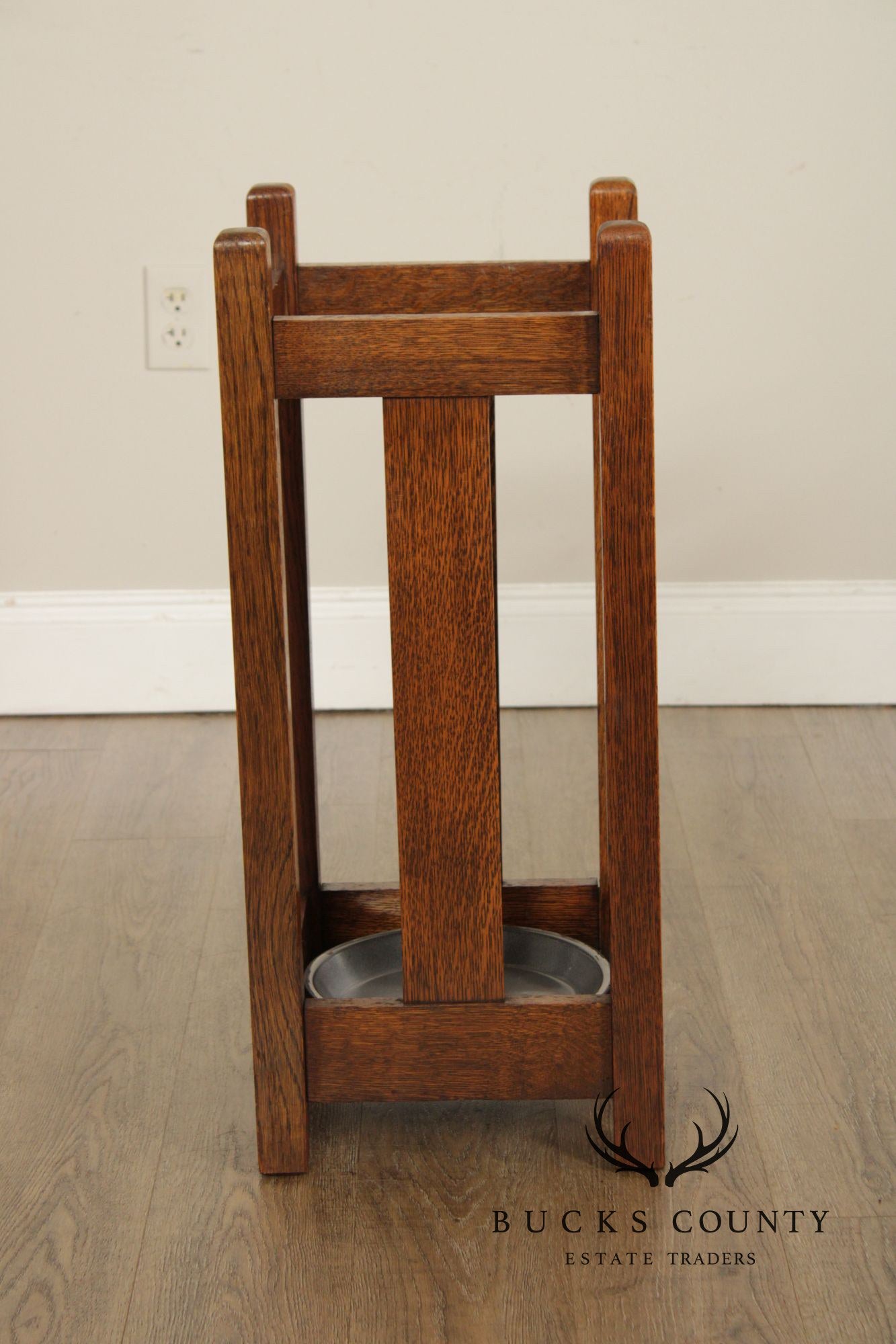 Antique Mission Oak Arts & Crafts Umbrella Stand