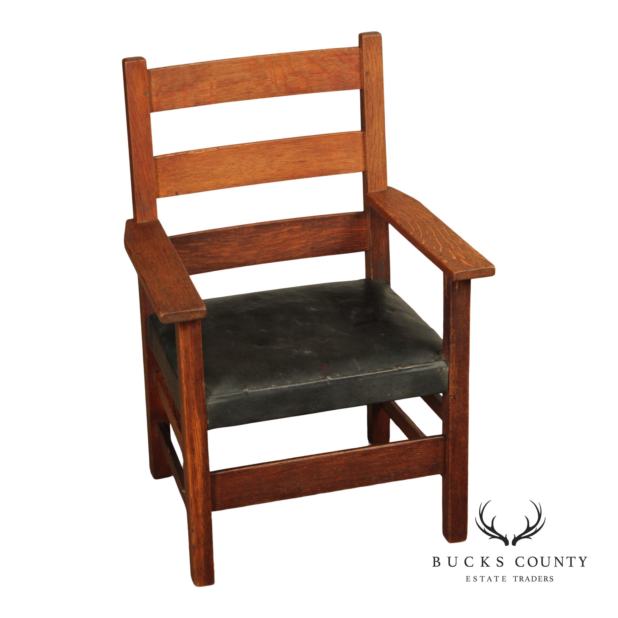 Antique Gustav Stickley Mission Oak Child Armchair