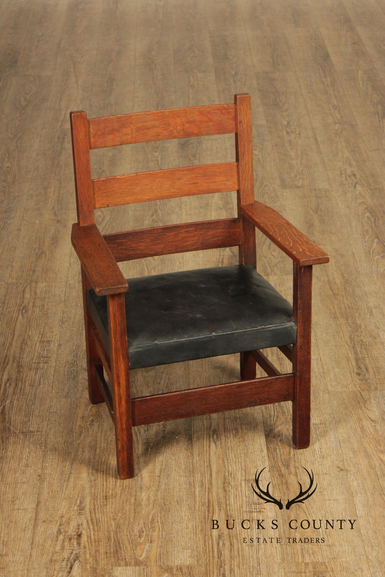 Antique Gustav Stickley Mission Oak Child Armchair