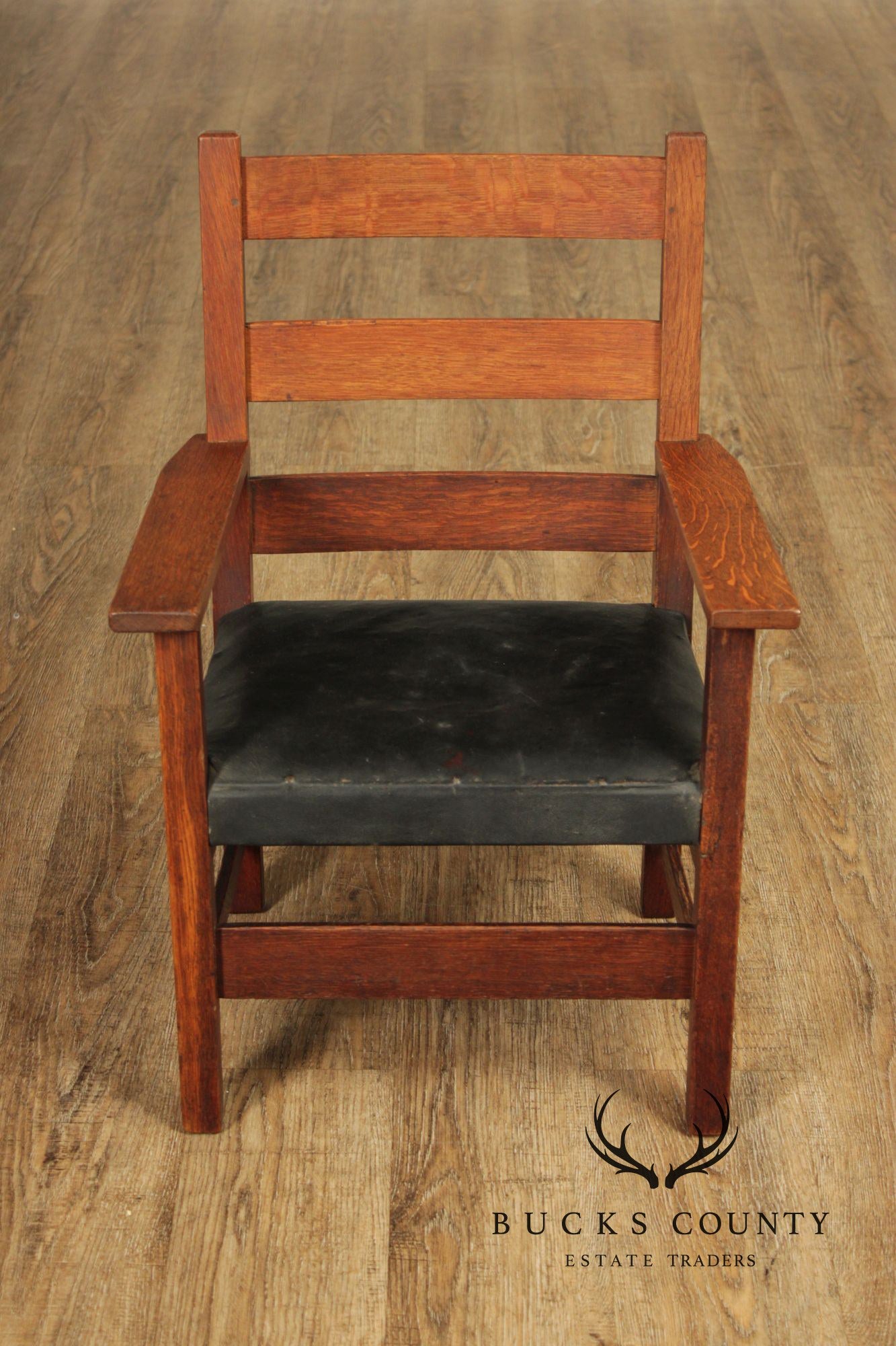 Antique Gustav Stickley Mission Oak Child Armchair
