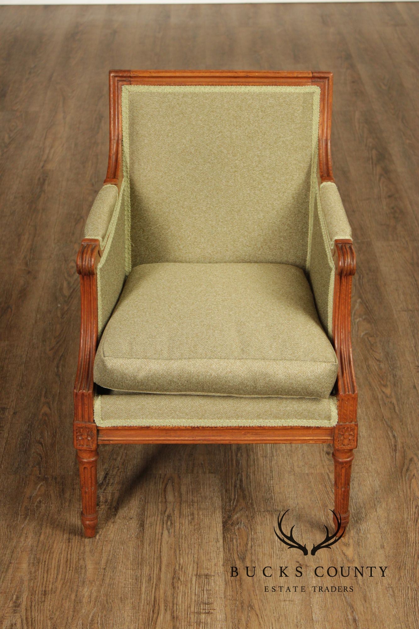 Antique French Louis XVI Style Pair of Child's Bergere Armchairs