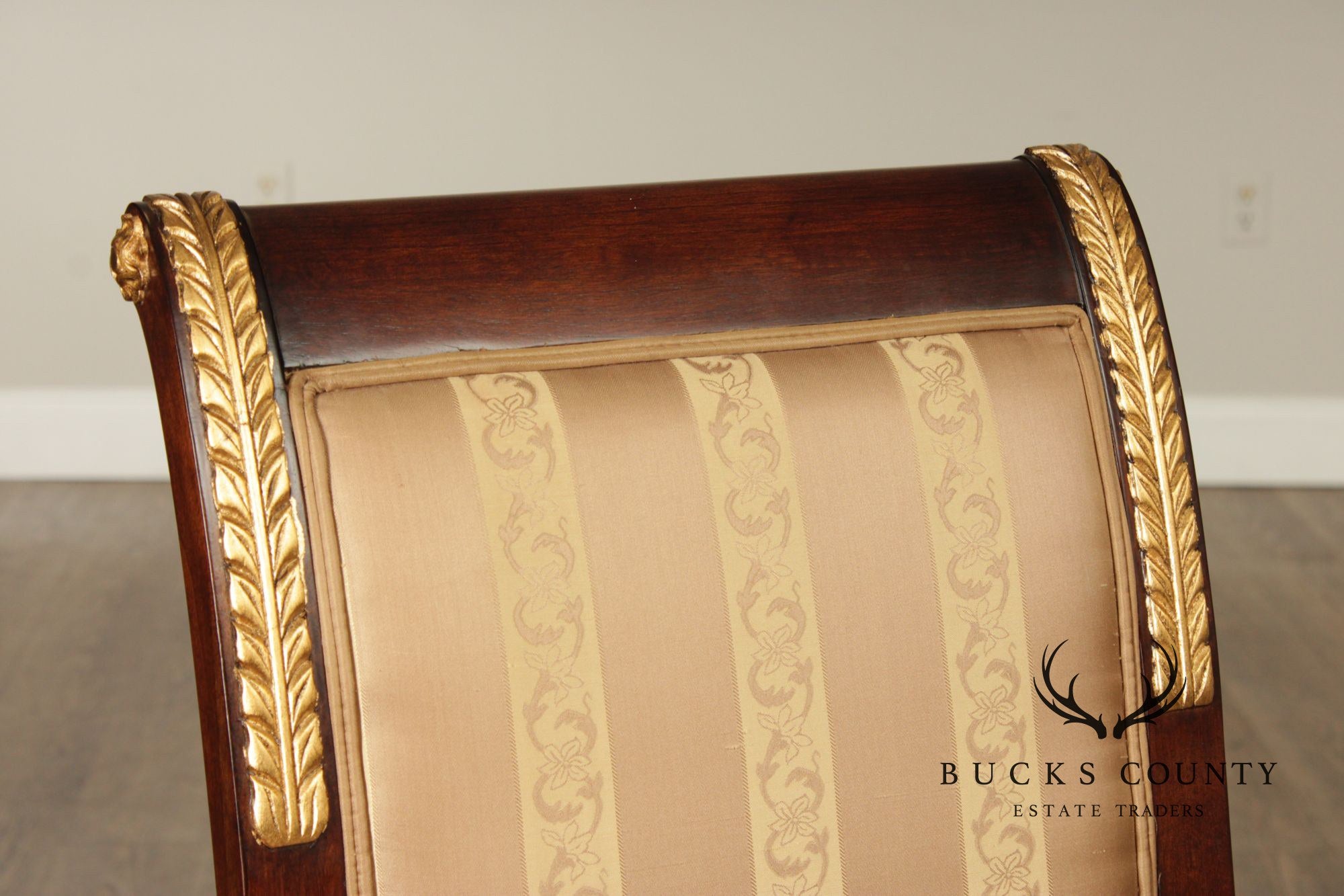 Neoclassical Louis XVI Style Set Of Ten Partial Gilt Mahogany Dining Chairs