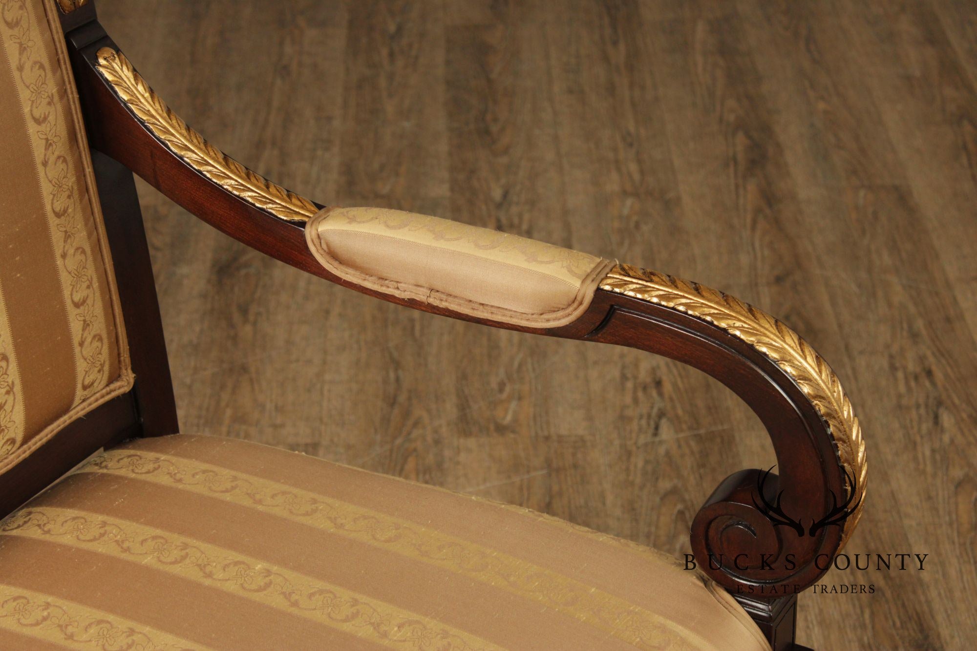 Neoclassical Louis XVI Style Set Of Ten Partial Gilt Mahogany Dining Chairs