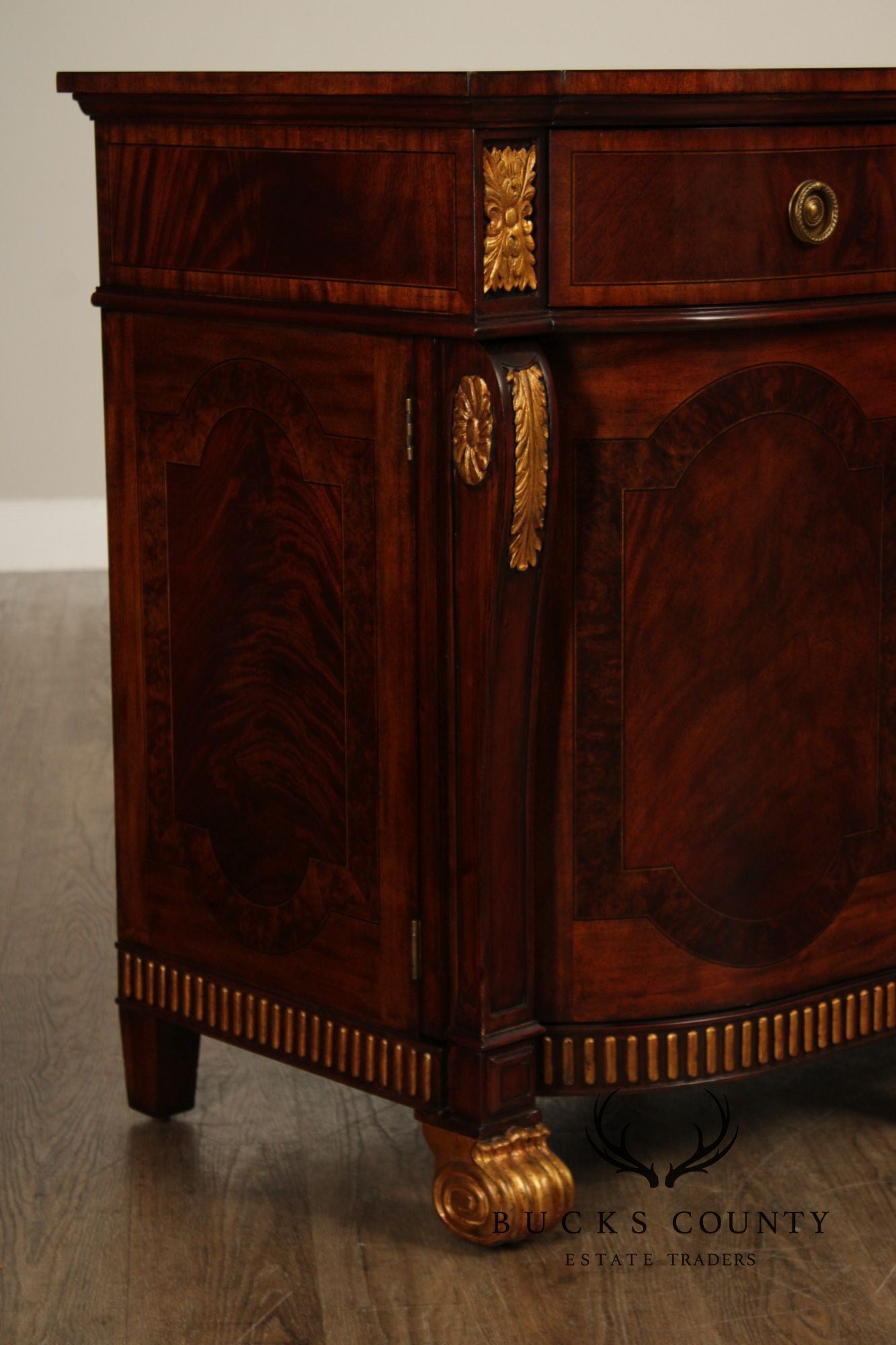 Maitland Smith Mahogany & Partial Gilt Regency Style Sideboard