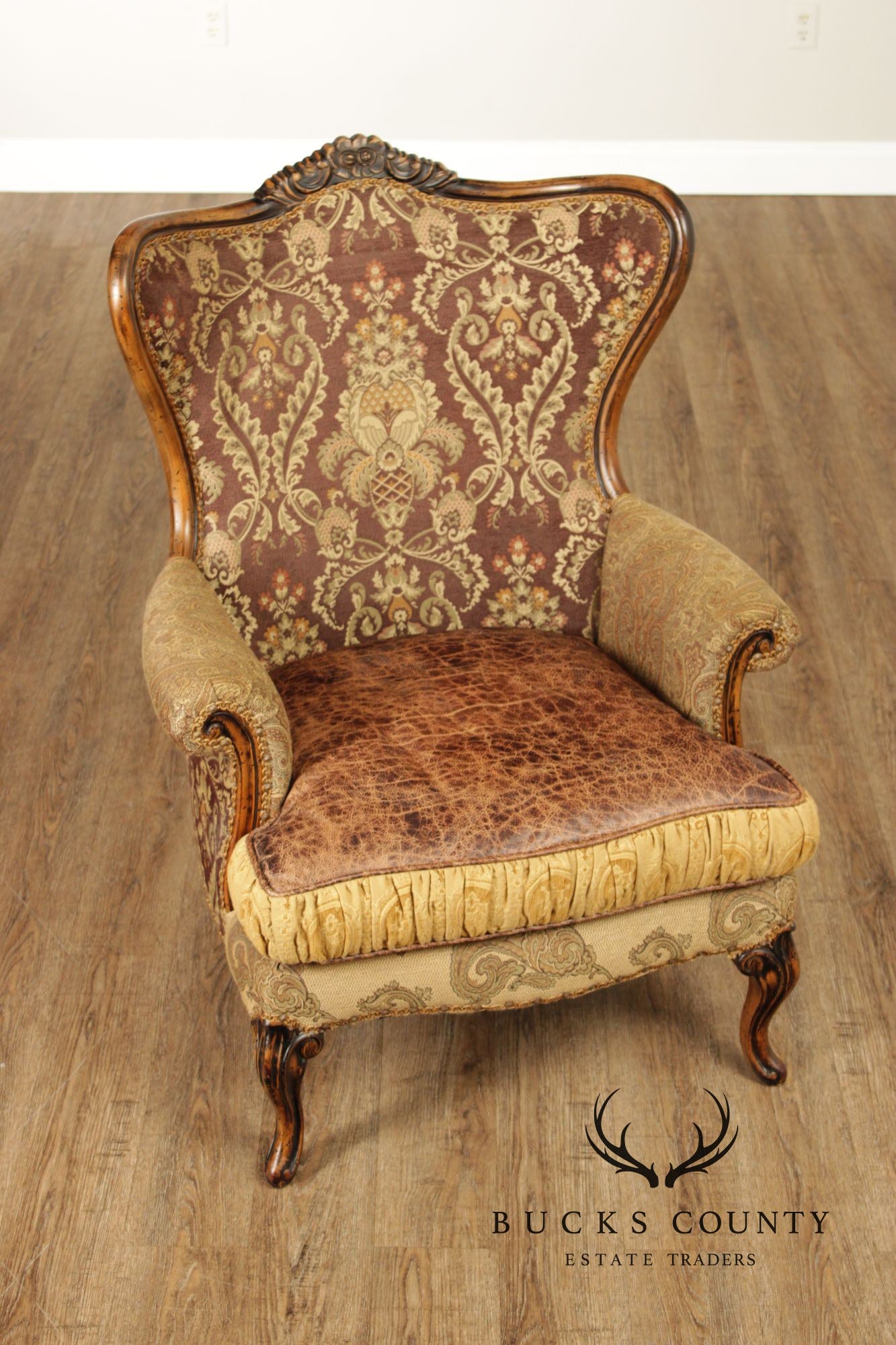 Key City Jeff Zimmerman Collection French Style Upholstered Wingback Chair