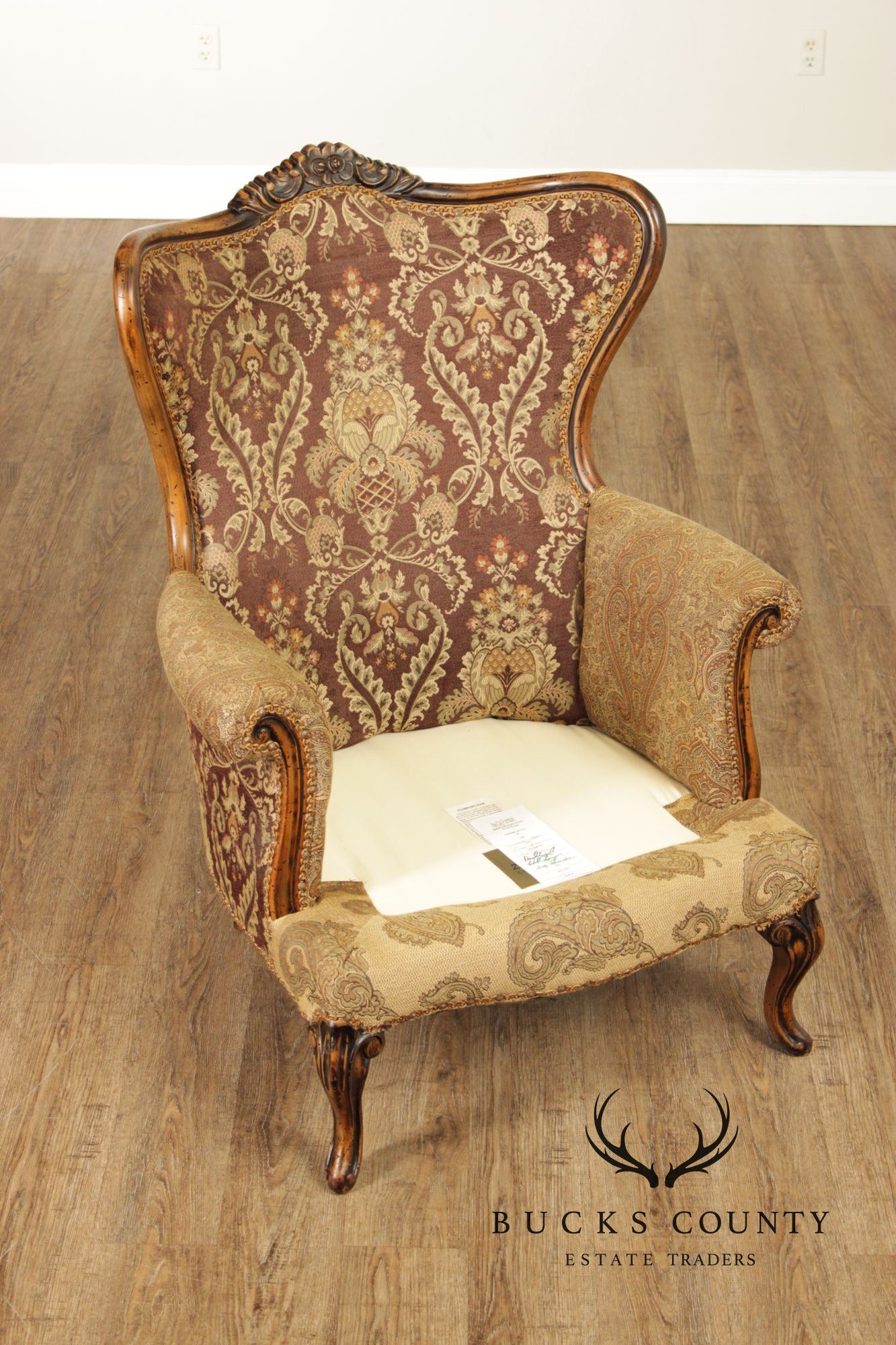 Key City Jeff Zimmerman Collection French Style Upholstered Wingback Chair