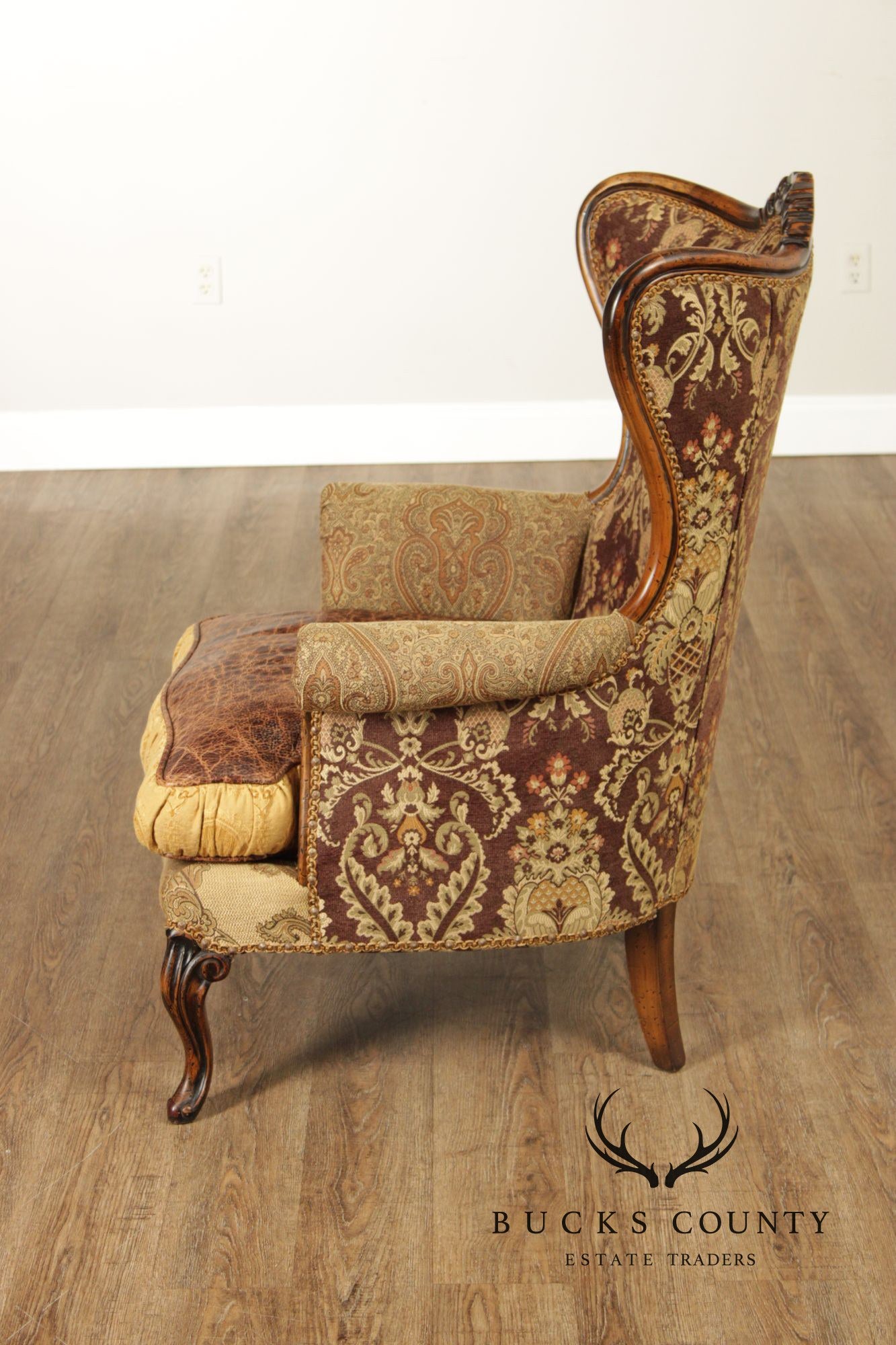 Key City Jeff Zimmerman Collection French Style Upholstered Wingback Chair