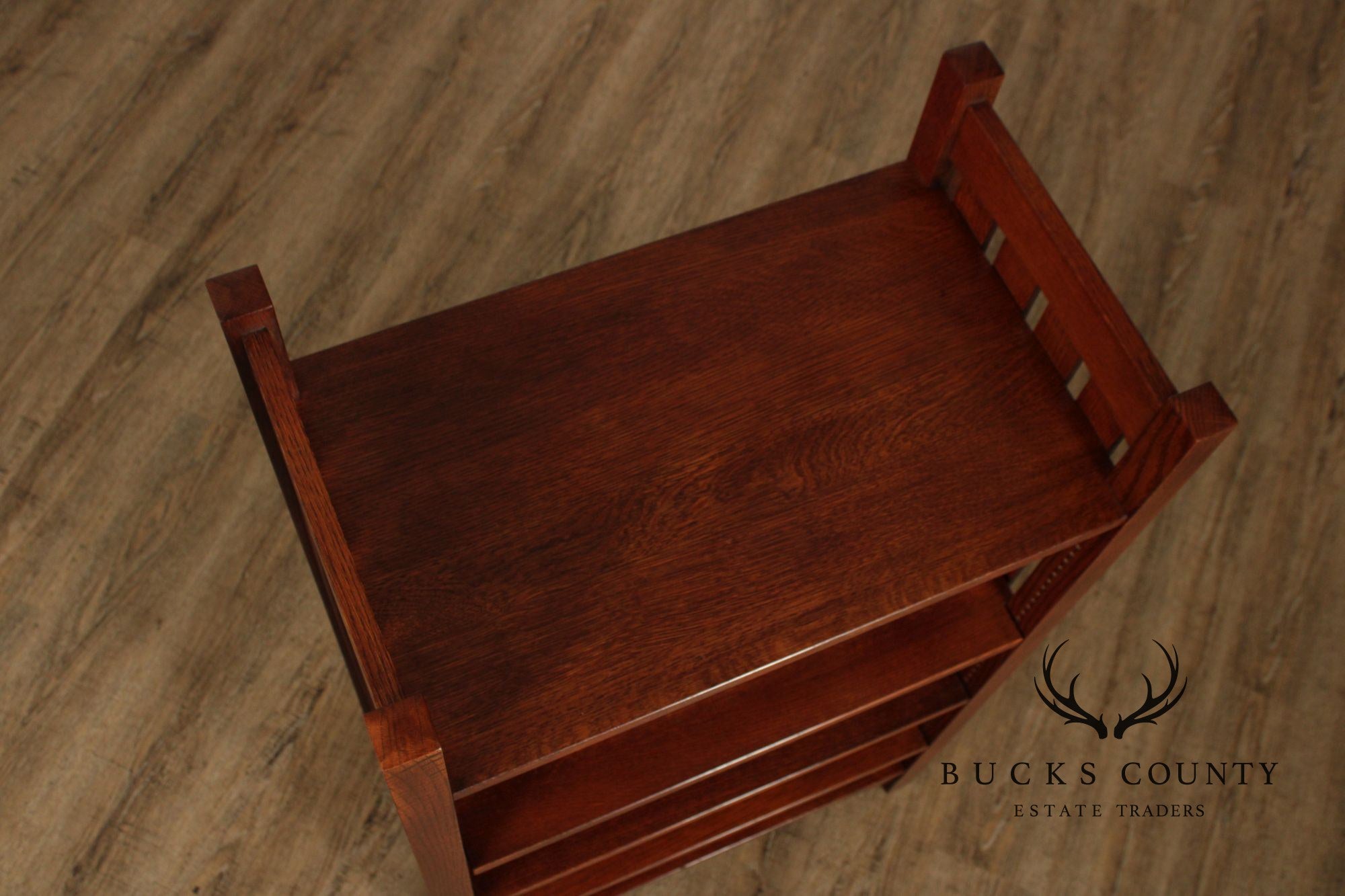 Stickley Mission Collection Oak Bookcase Magazine Stand