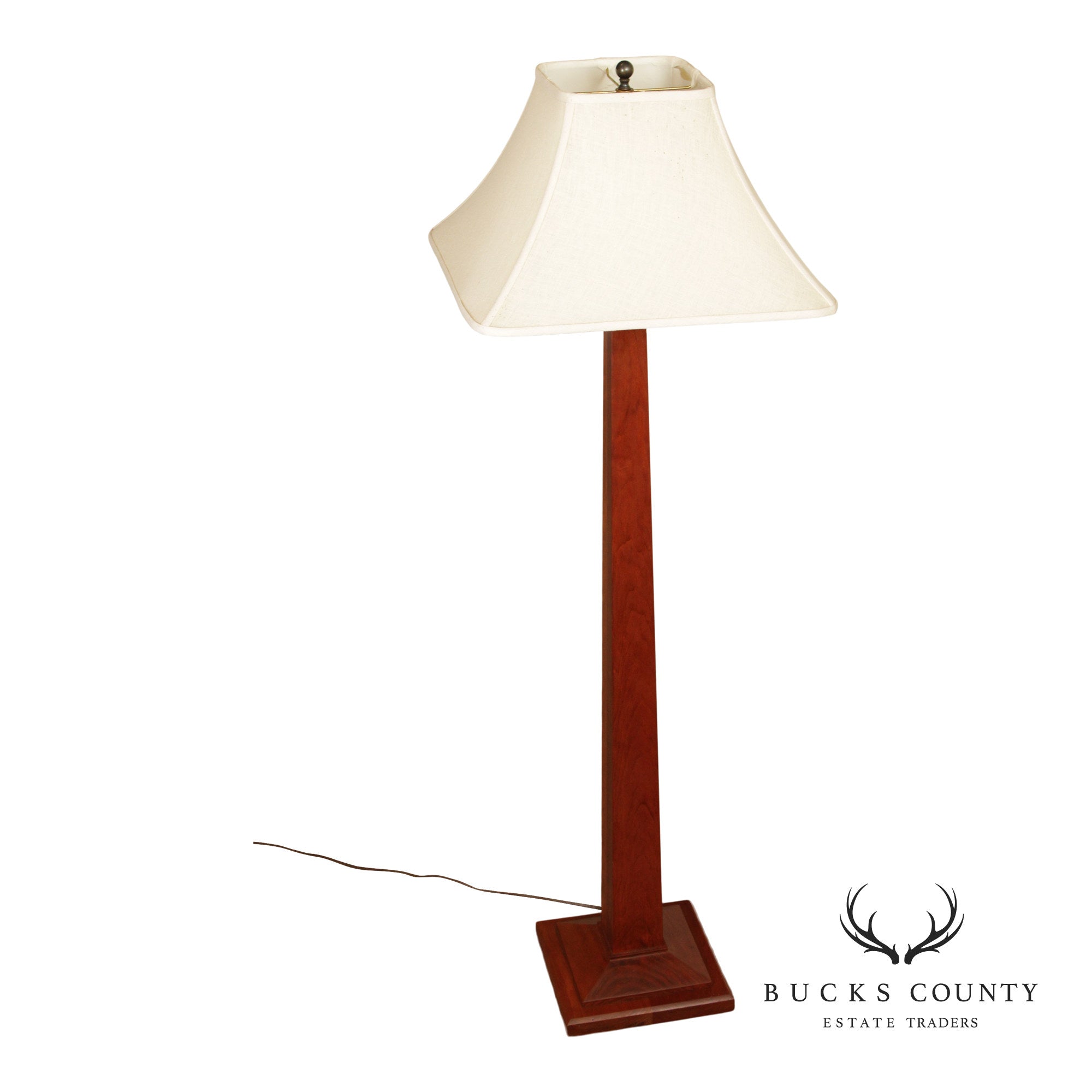 Stickley Mission Collection Cherry Square Base Floor Lamp