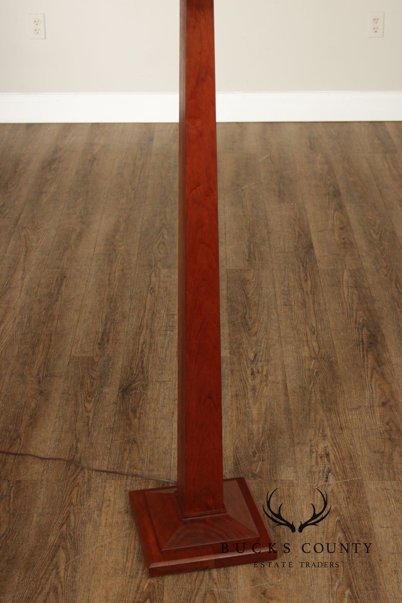 Stickley Mission Collection Cherry Square Base Floor Lamp