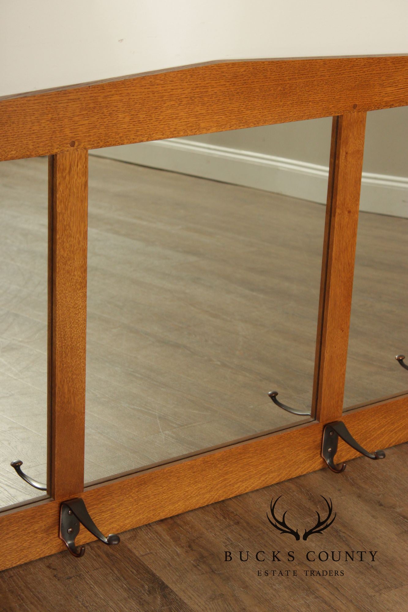 Stickley Mission Collection Oak Three Glass Mirror