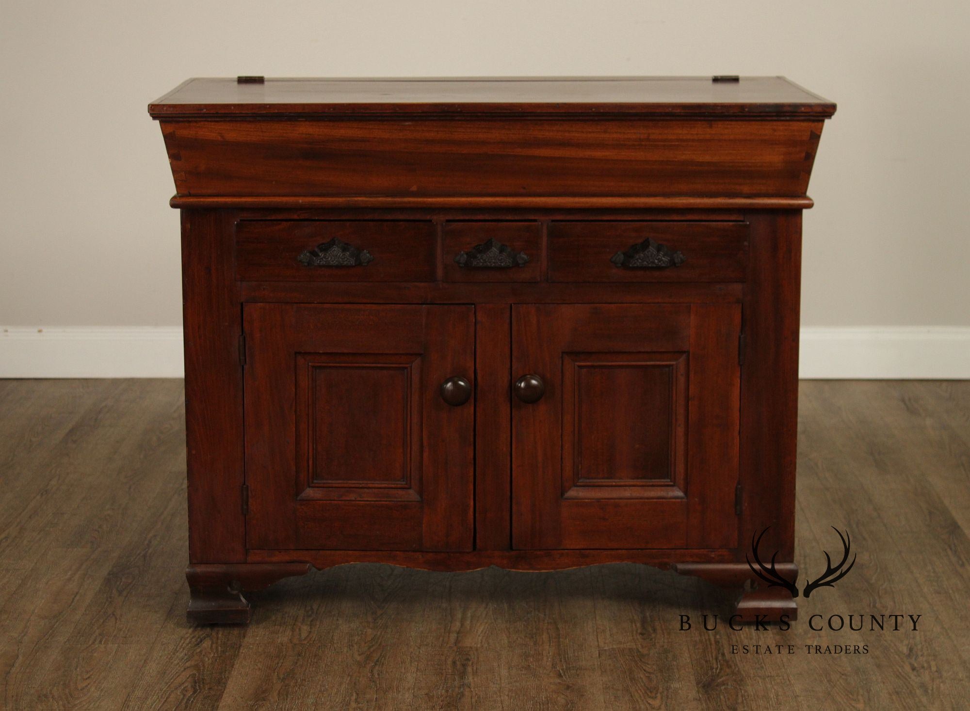 Antique American Country Poplar Dry Sink Cabinet