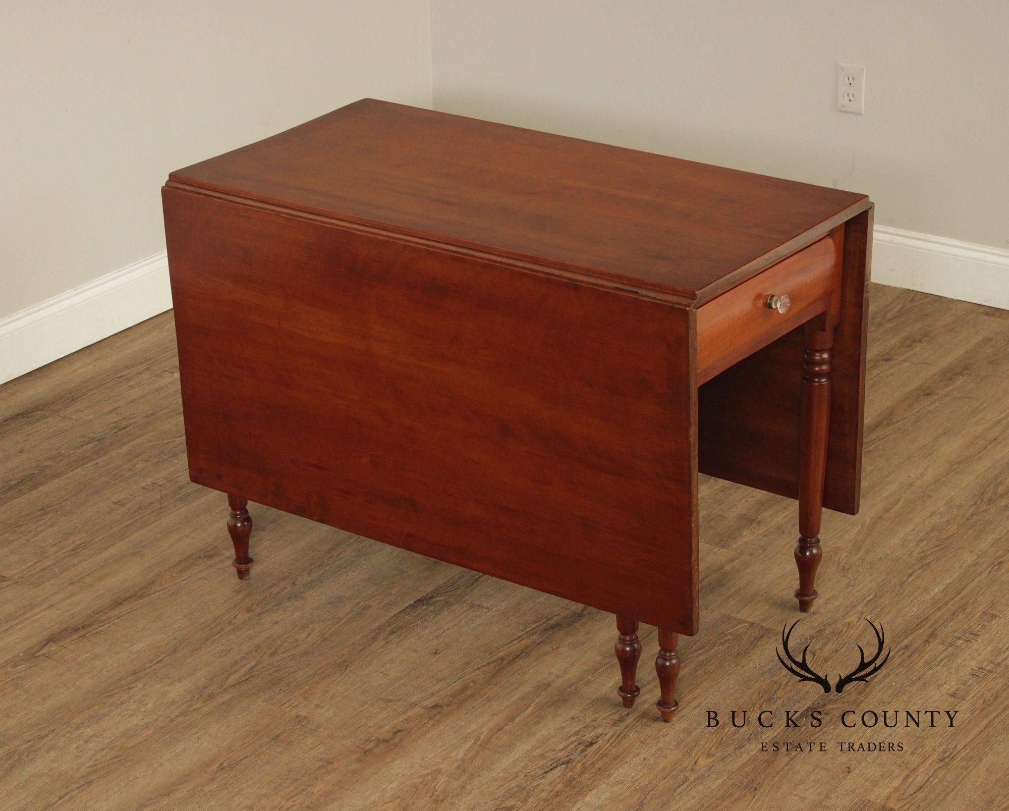 Antique American Cherry Drop-Leaf Dining Table