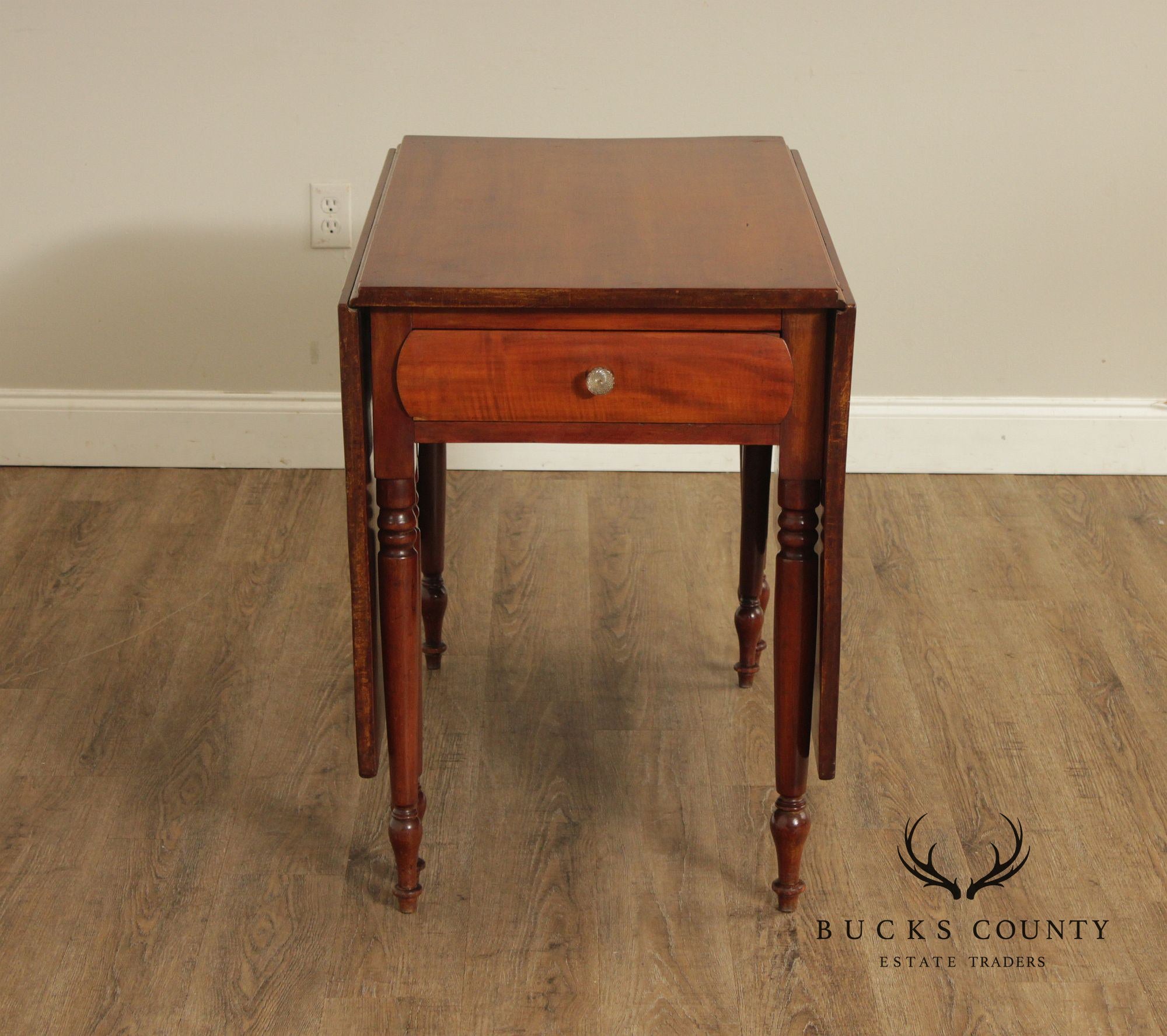 Antique American Cherry Drop-Leaf Dining Table