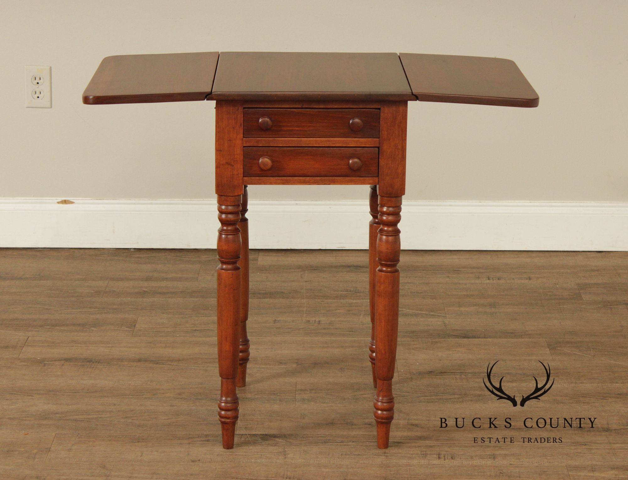 Antique Sheraton Drop-Leaf Pembroke Side Table
