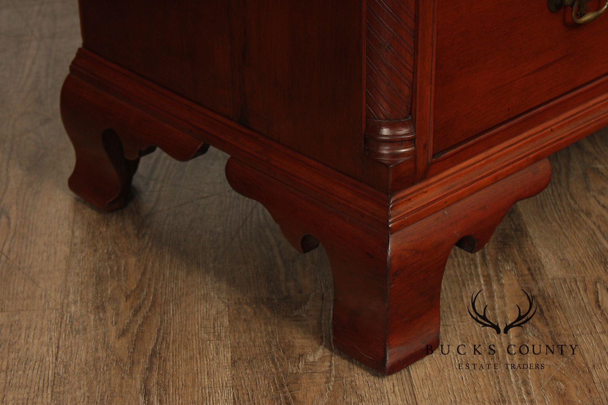 Antique American Chippendale Period Cherry Bookcase