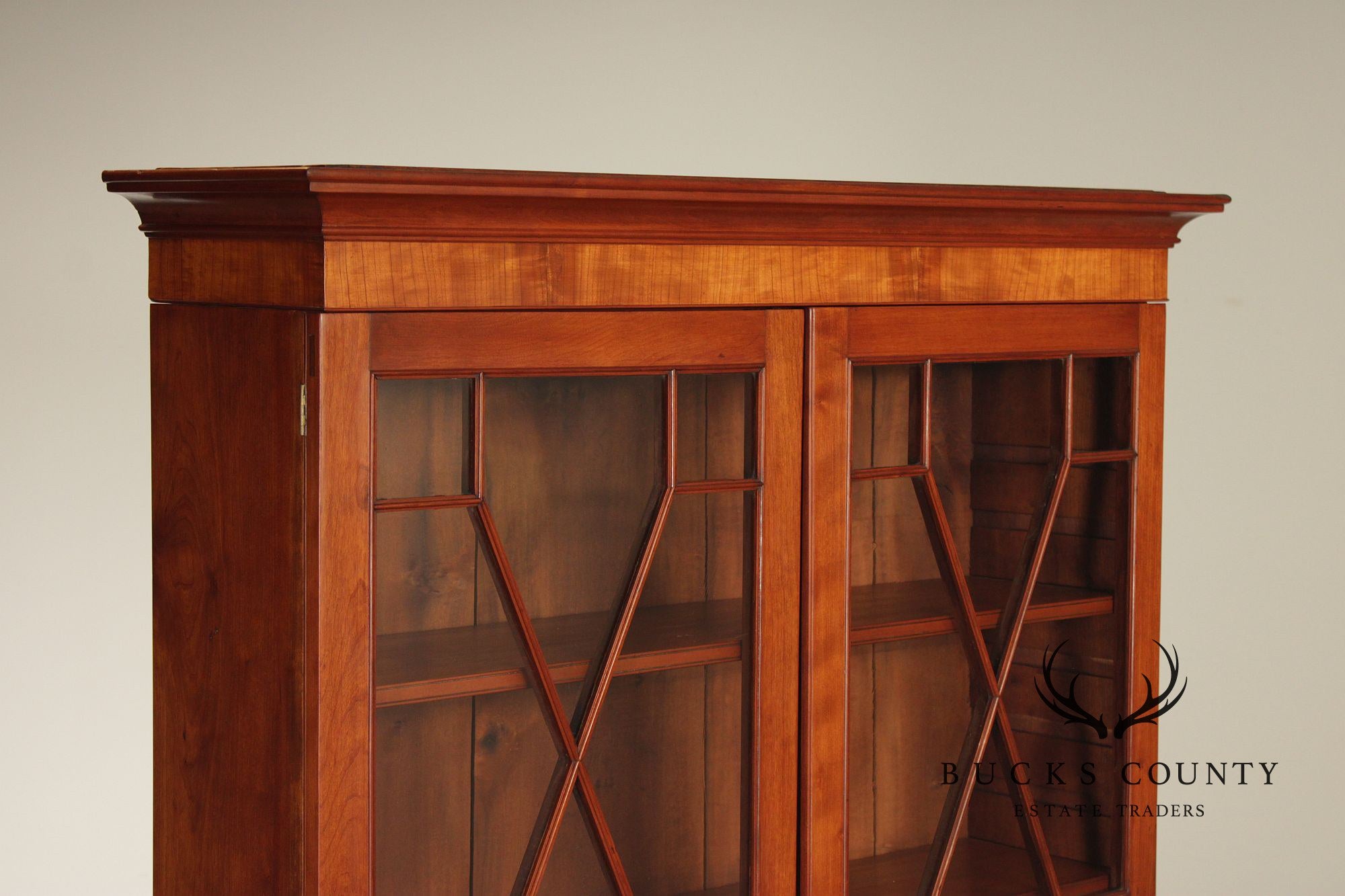 Antique American Chippendale Period Cherry Bookcase