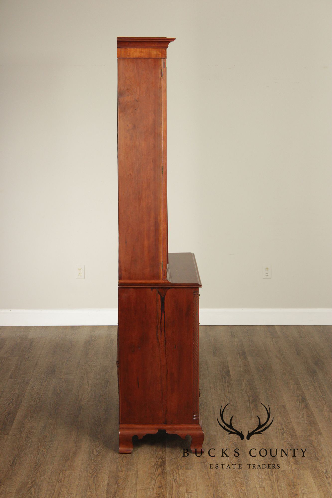 Antique American Chippendale Period Cherry Bookcase