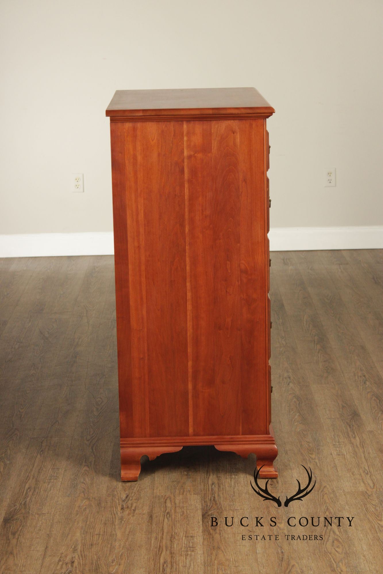 Kling Vintage Solid Cherry Chippendale Style Tall Chest