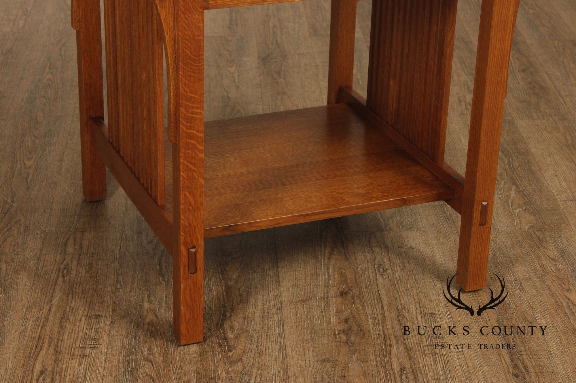 Stickley Mission Collection Oak Spindle Lamp Table