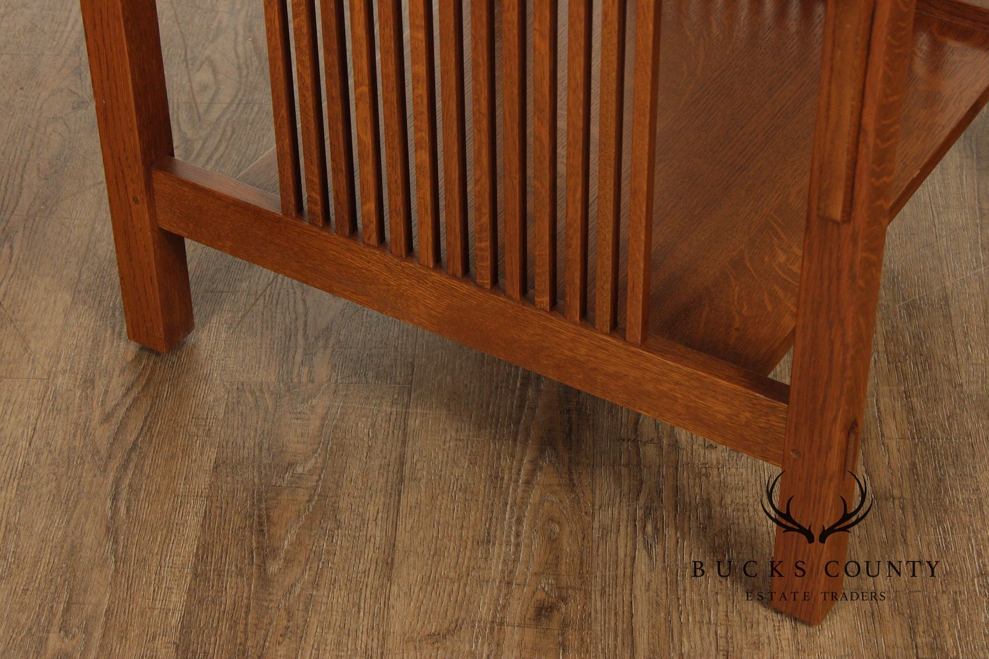 Stickley Mission Collection Oak Spindle Lamp Table