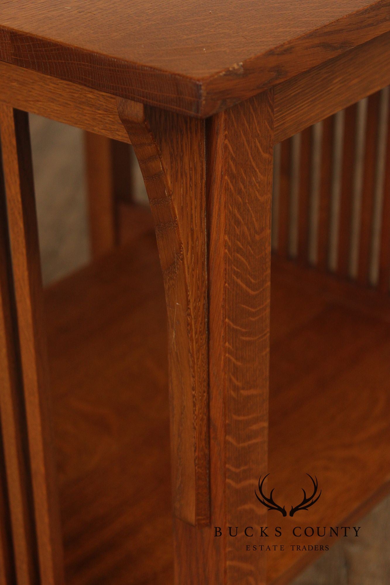 Stickley Mission Collection Oak Spindle Lamp Table