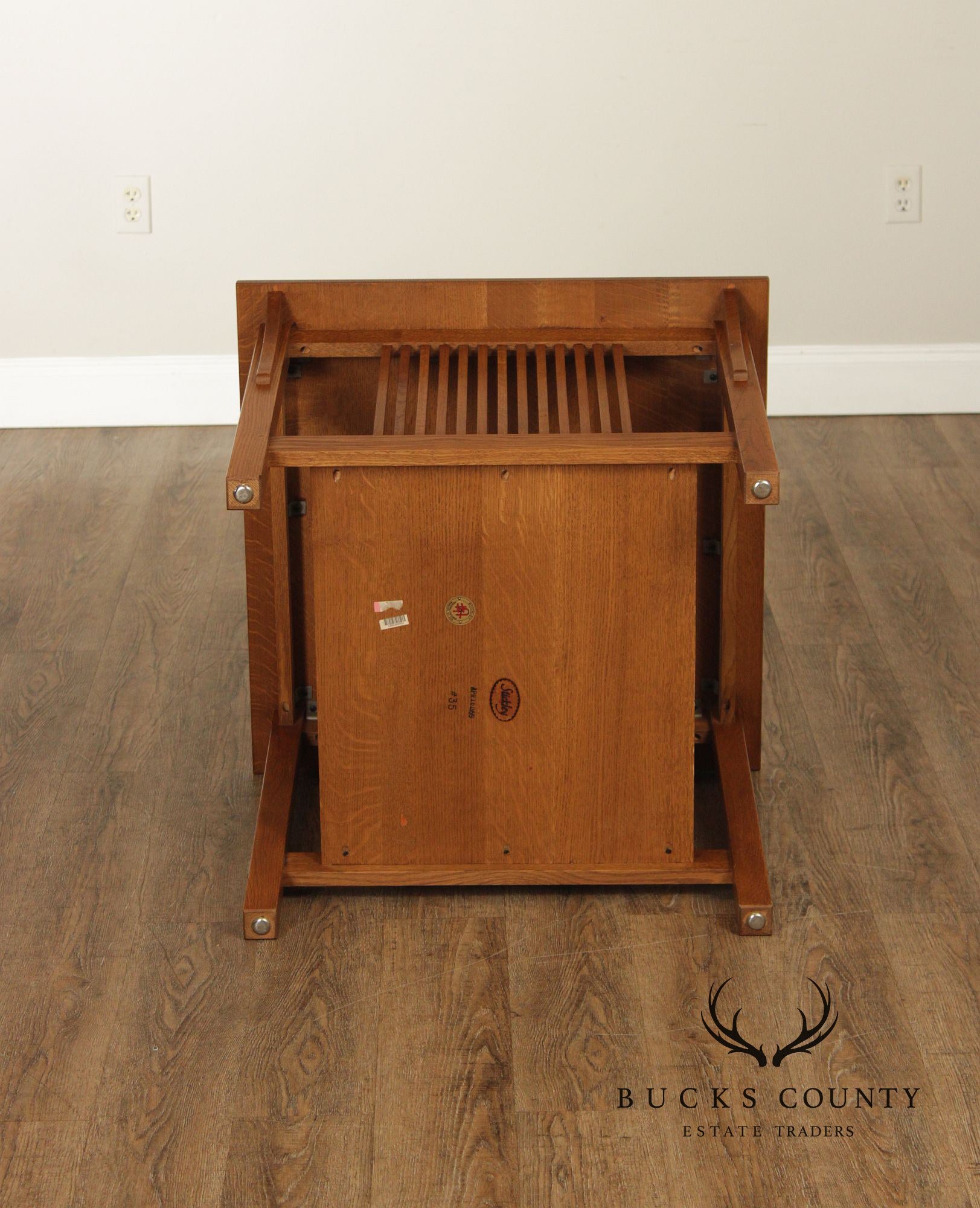 Stickley Mission Collection Oak Spindle Lamp Table