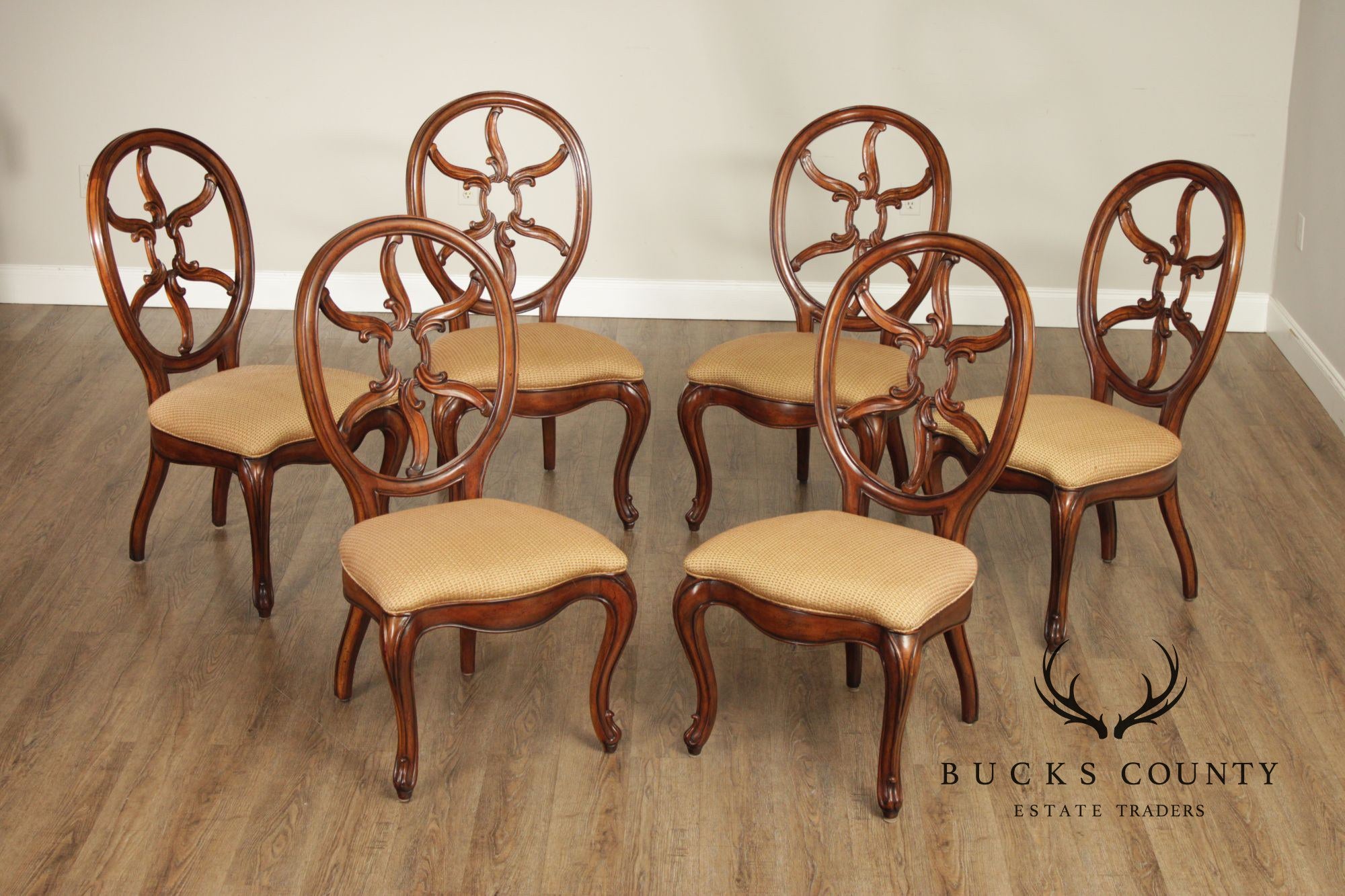 Henredon French Louis XV Style Set of Six Dining Chairs