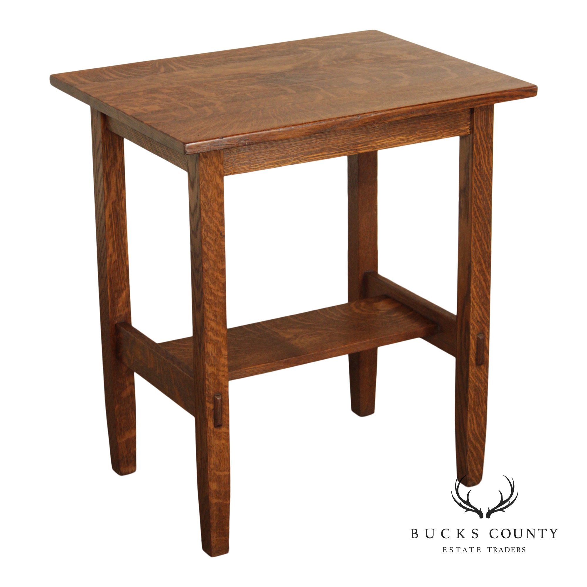 Antique Stickley Brothers Quaint Mission Oak Side Table #2894