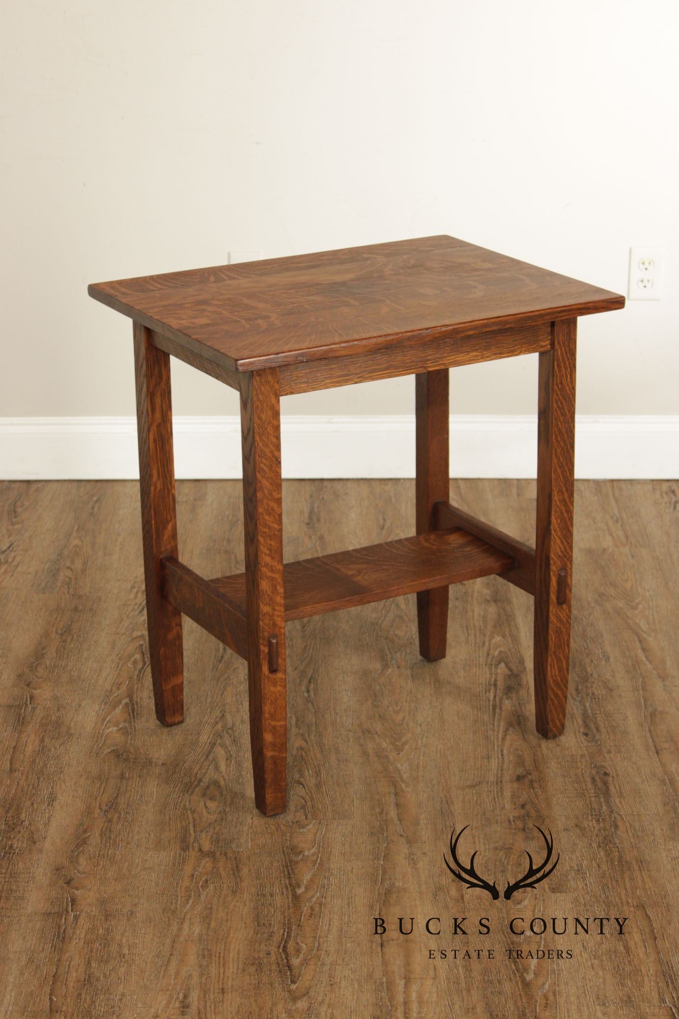 Antique Stickley Brothers Quaint Mission Oak Side Table #2894
