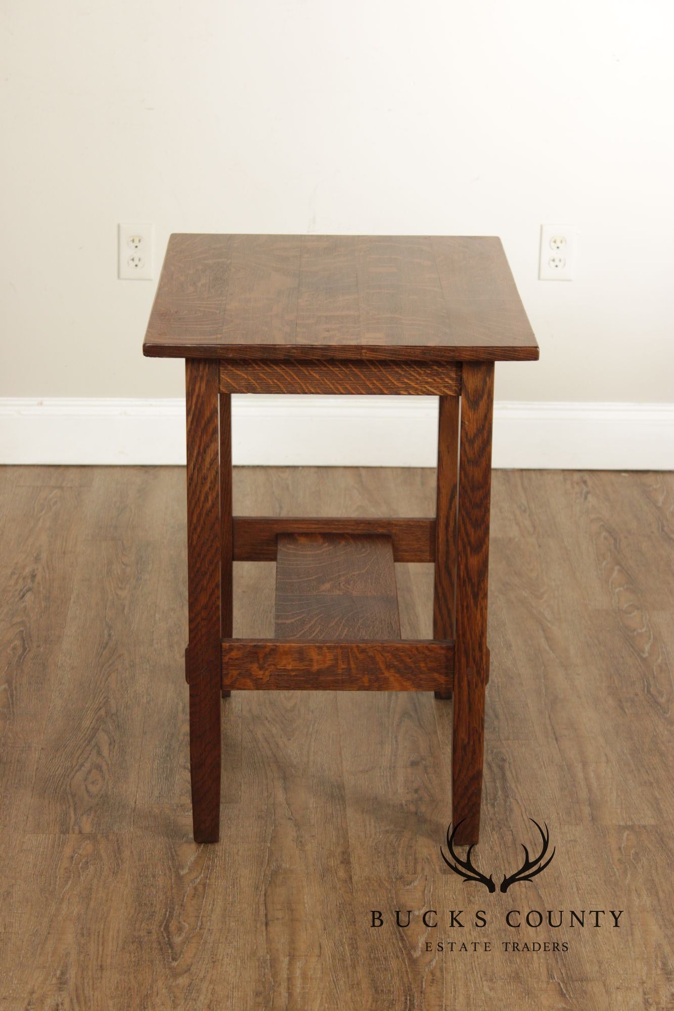 Antique Stickley Brothers Quaint Mission Oak Side Table #2894
