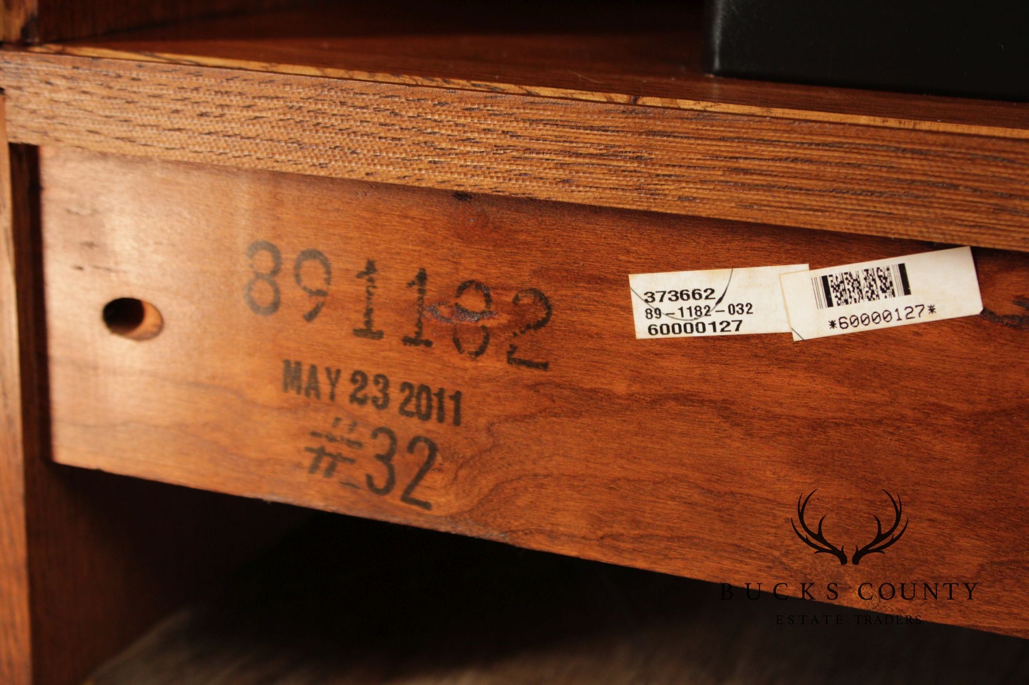 Stickley Mission Collection Oak Wall Unit Entertainment Cabinet With Bookshelves