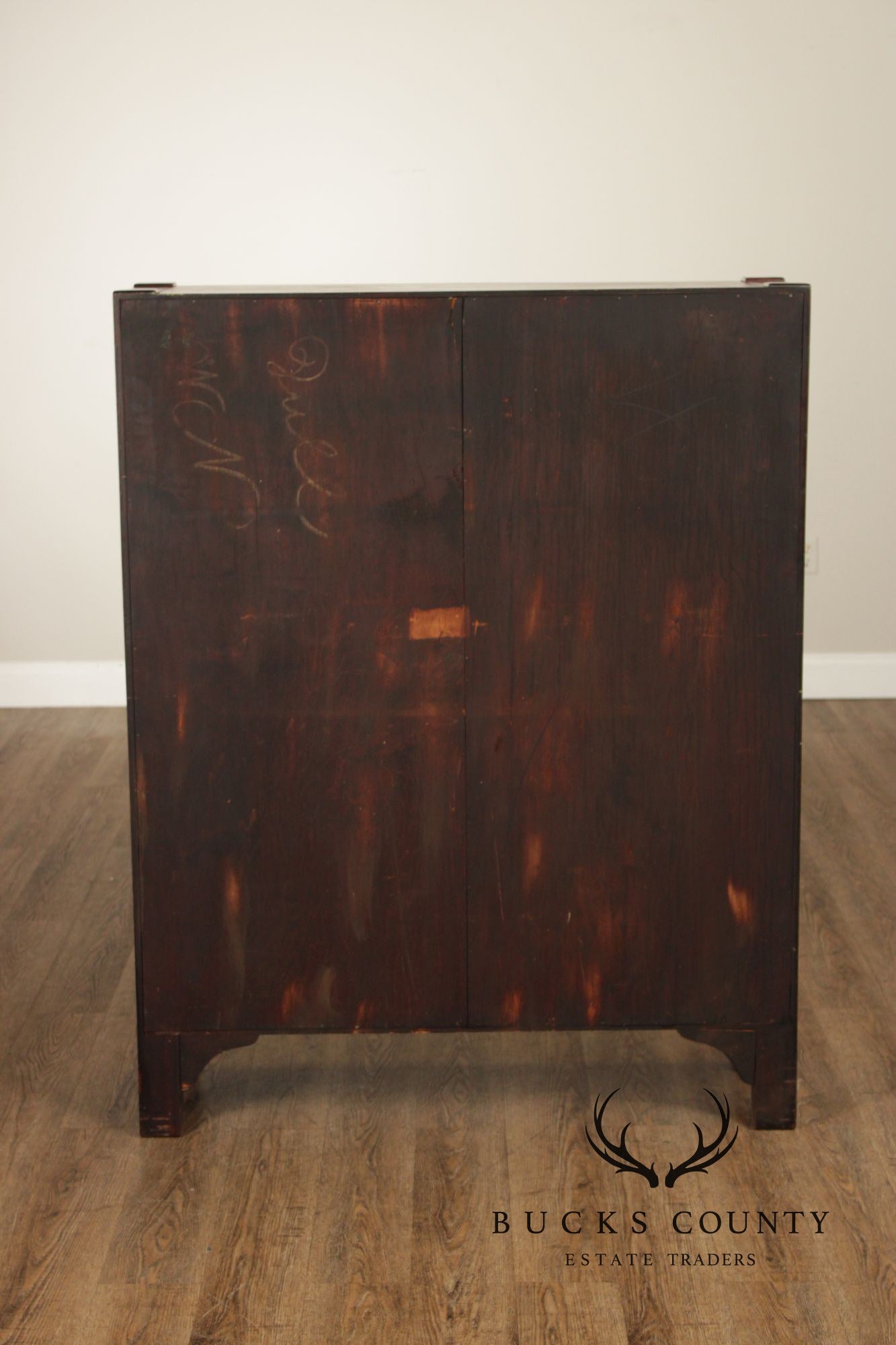 Antique Mission Mahogany Two Door Bookcase